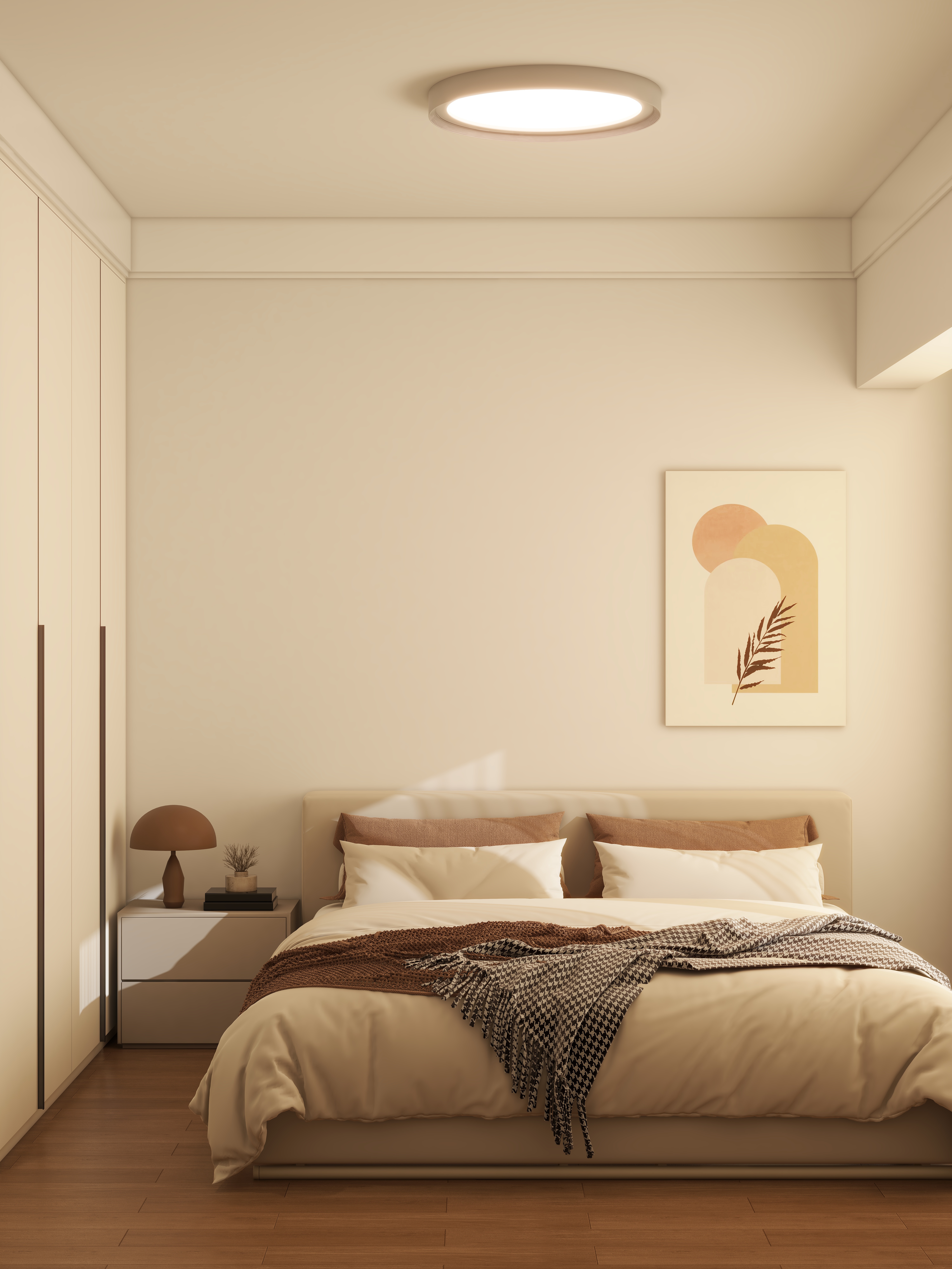 设计师珂源-金地悦海湾新中式360㎡茶楼二层卧室装修效果图第2张