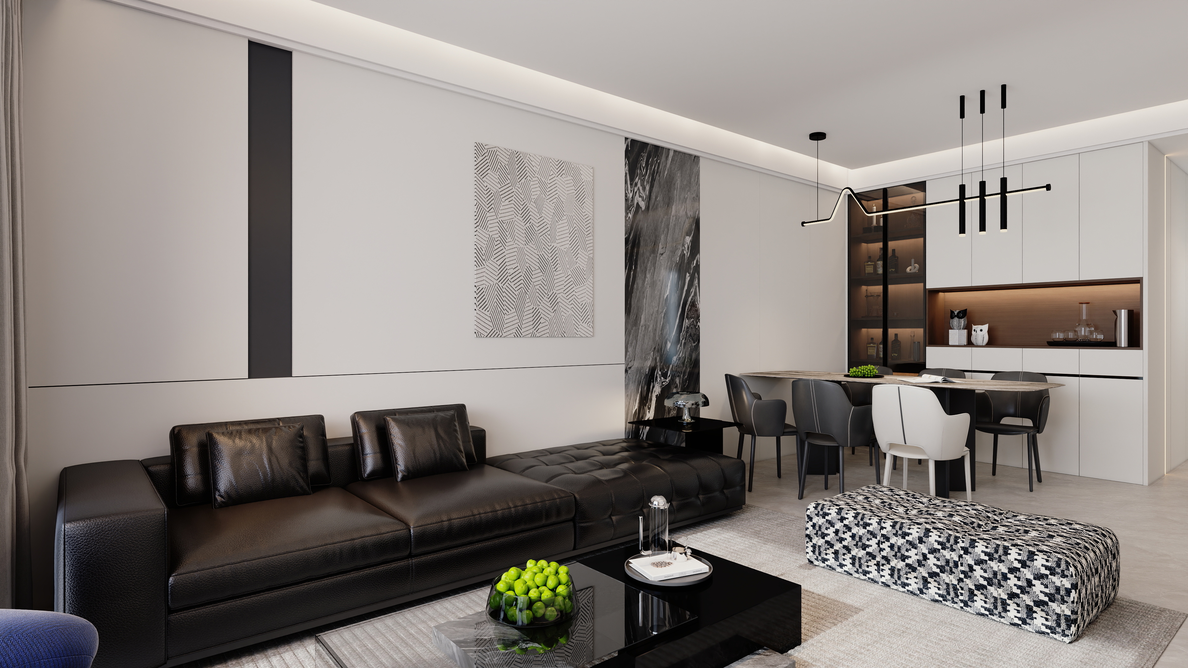 栖恒设计-90㎡2室-装修设计方案