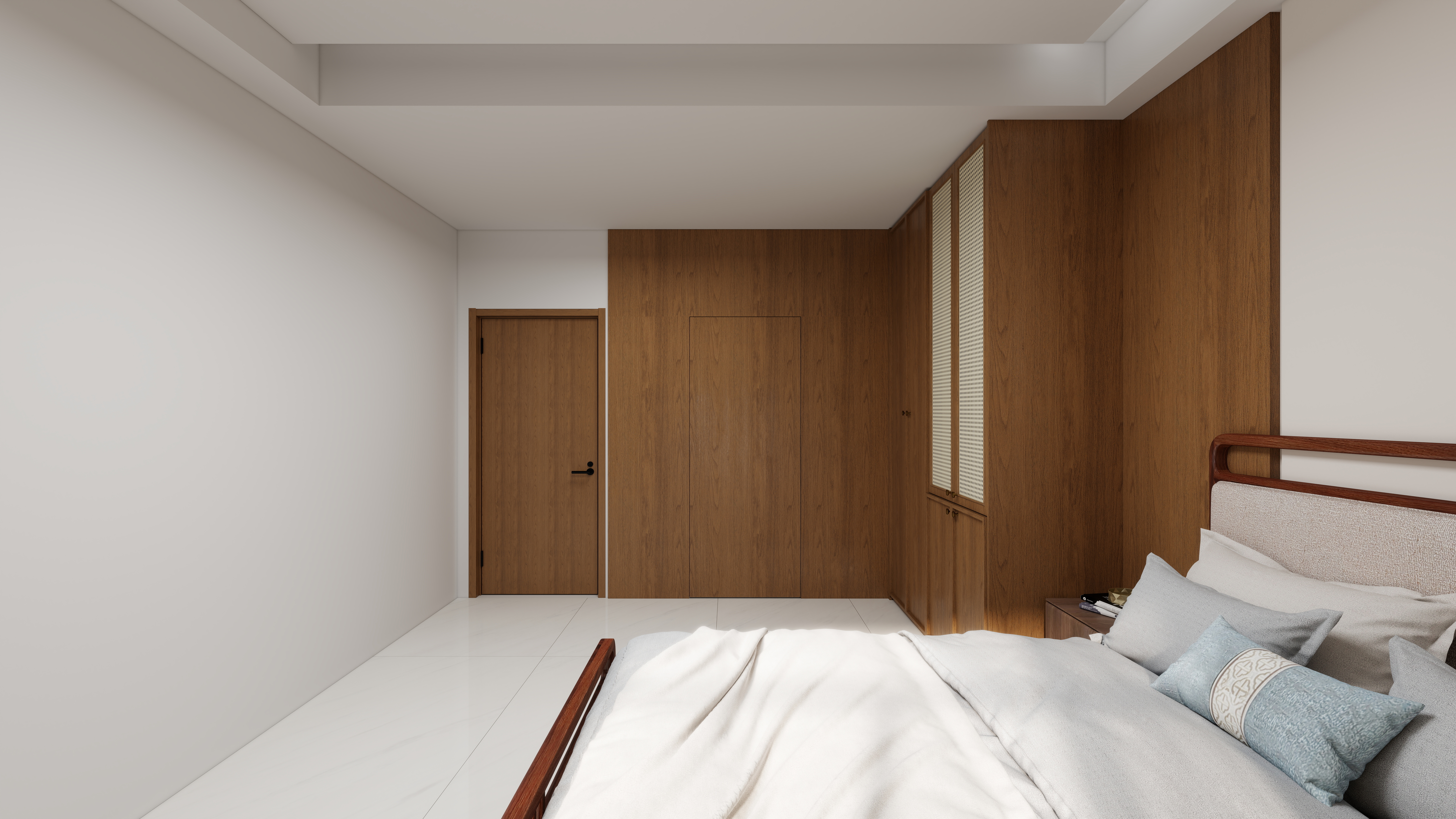 珈源工作室-西安小区一层主卧装修效果图第1张