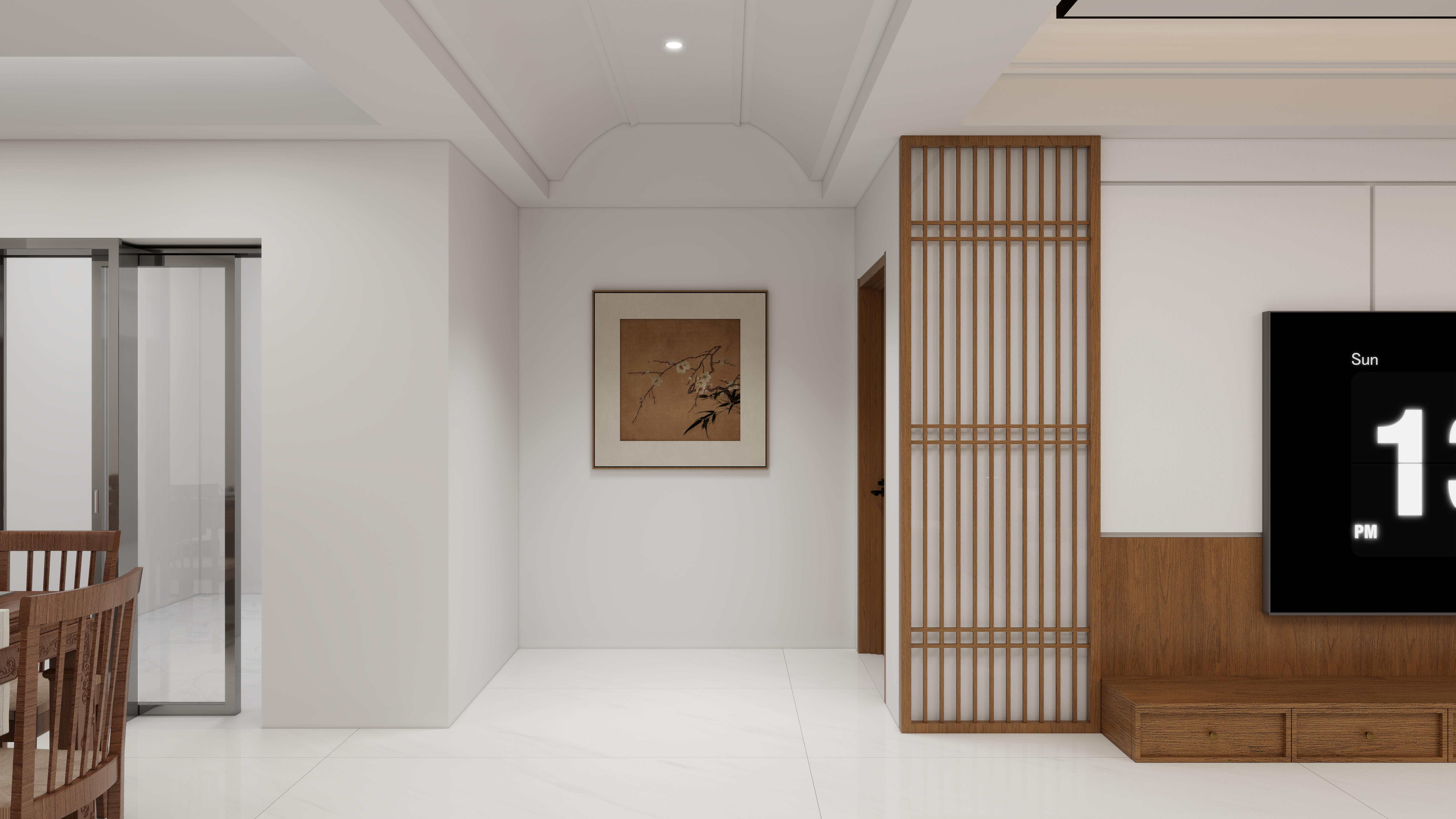 珈源工作室-西安小区一层客餐厅装修效果图第1张