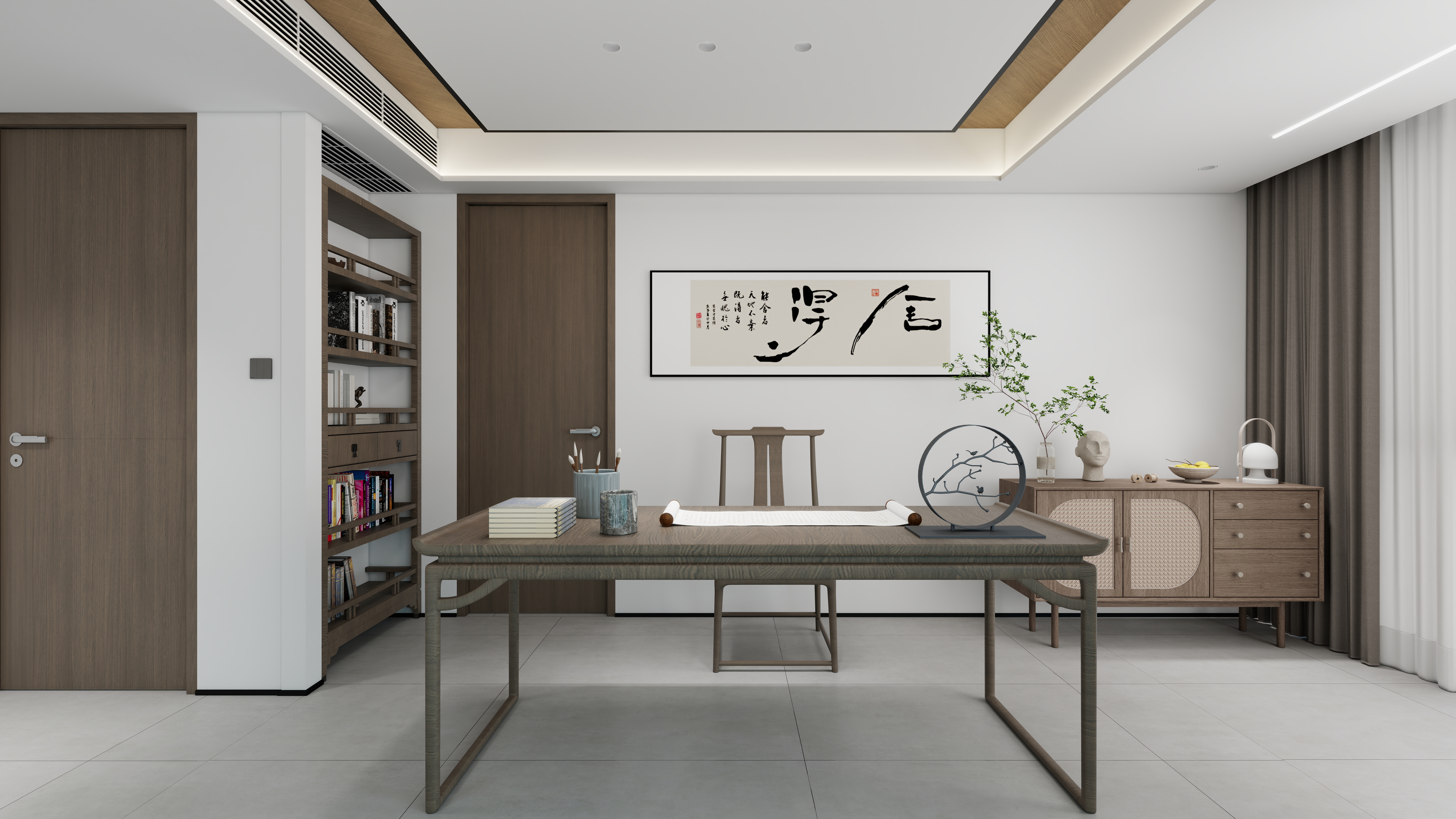 神马云在线-自建房。复式二层书房装修效果图第2张