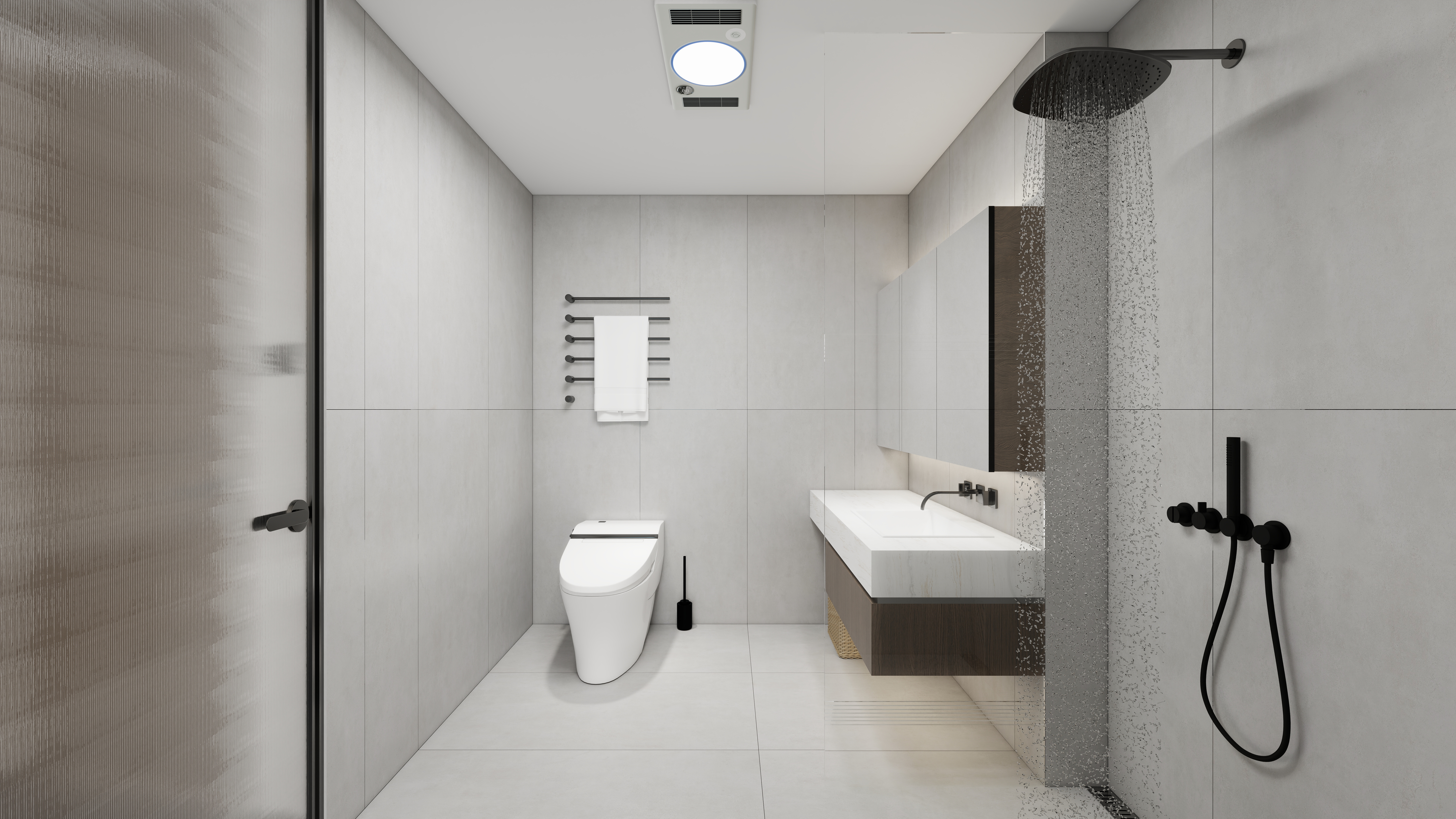 神马云在线-自建房。复式一层睡房卫生间装修效果图第1张