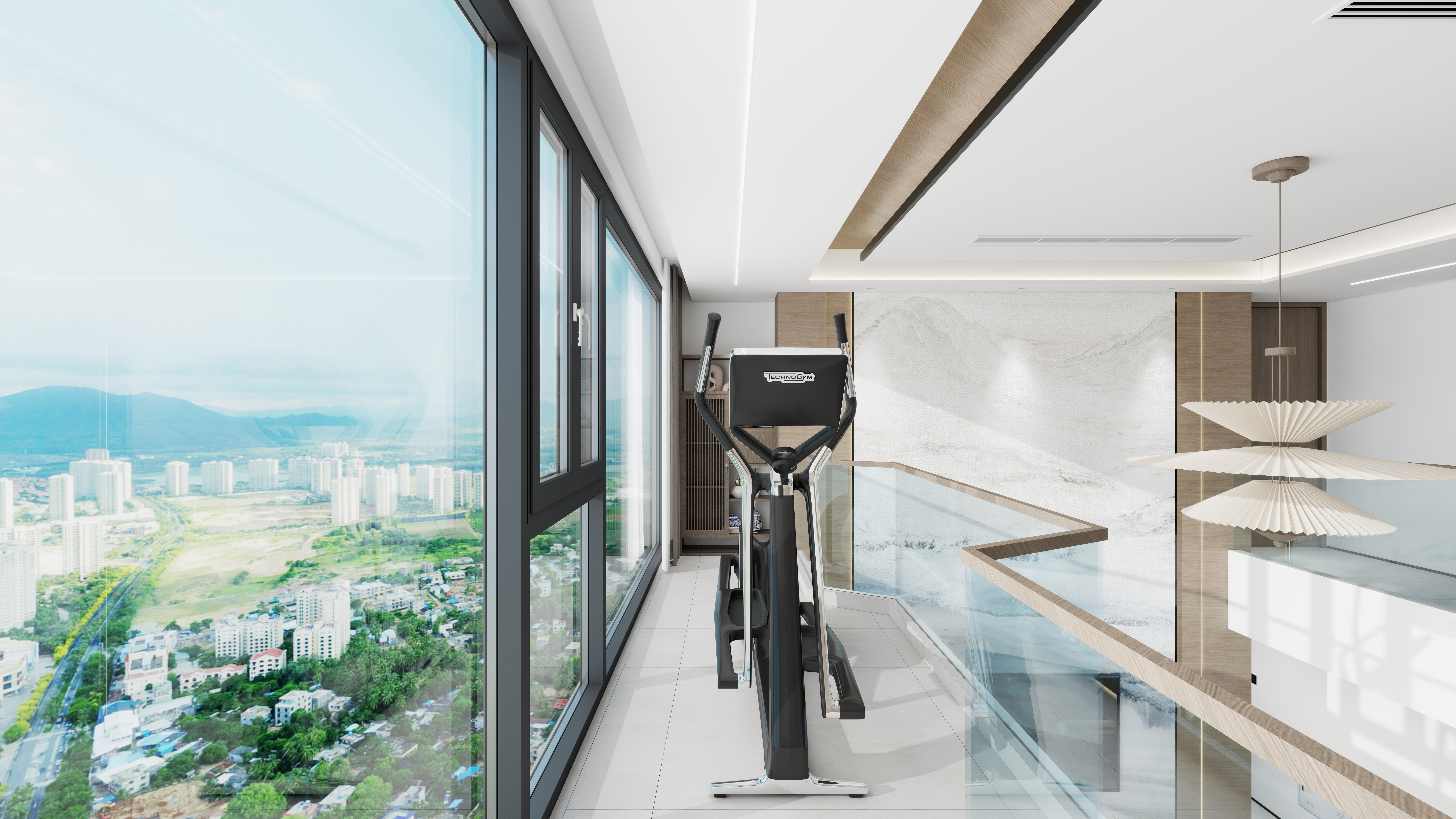 神马云在线-自建房。复式二层健身看台装修效果图第1张