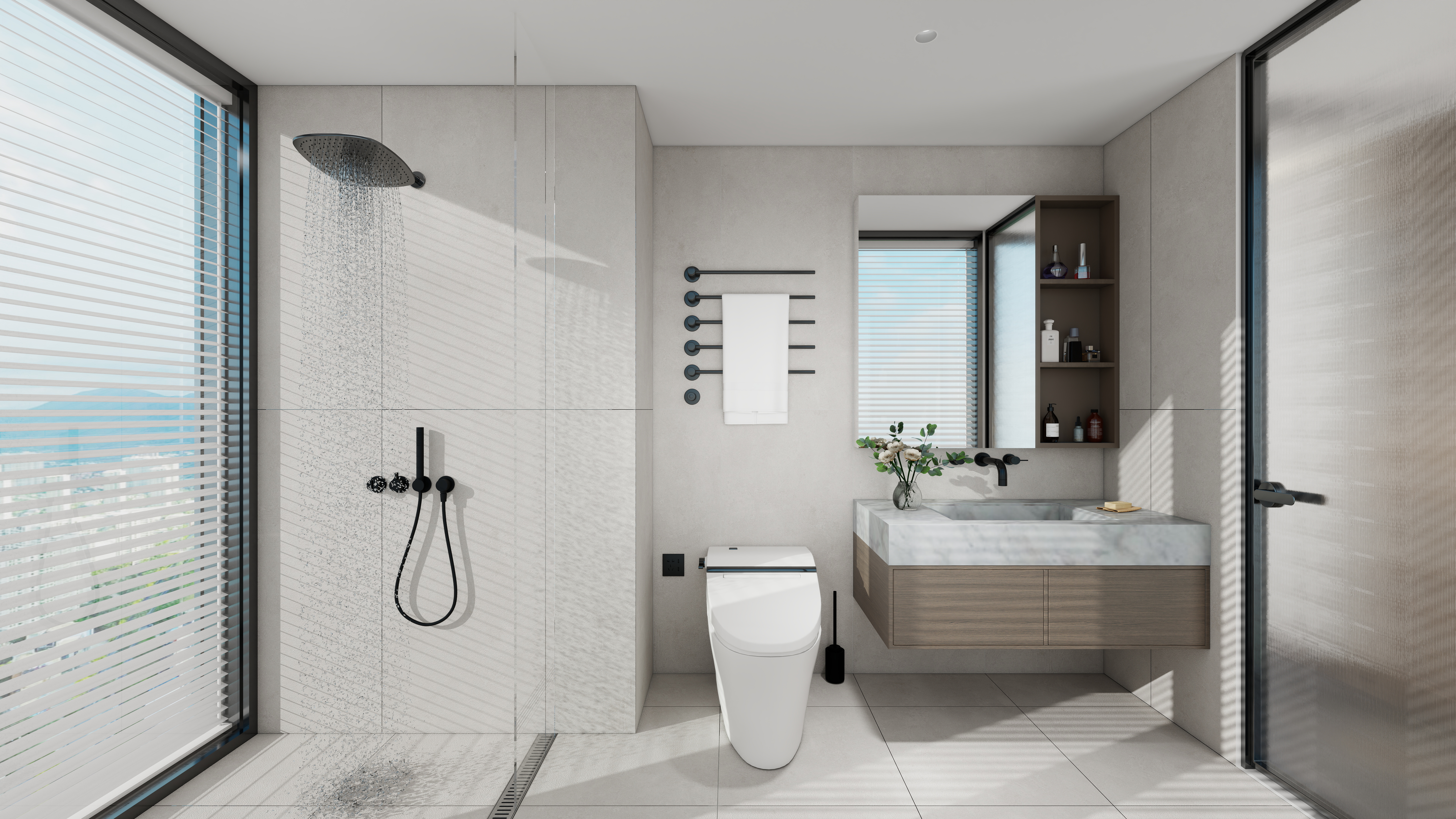 神马云在线-自建房。复式一层卫生间1装修效果图第1张