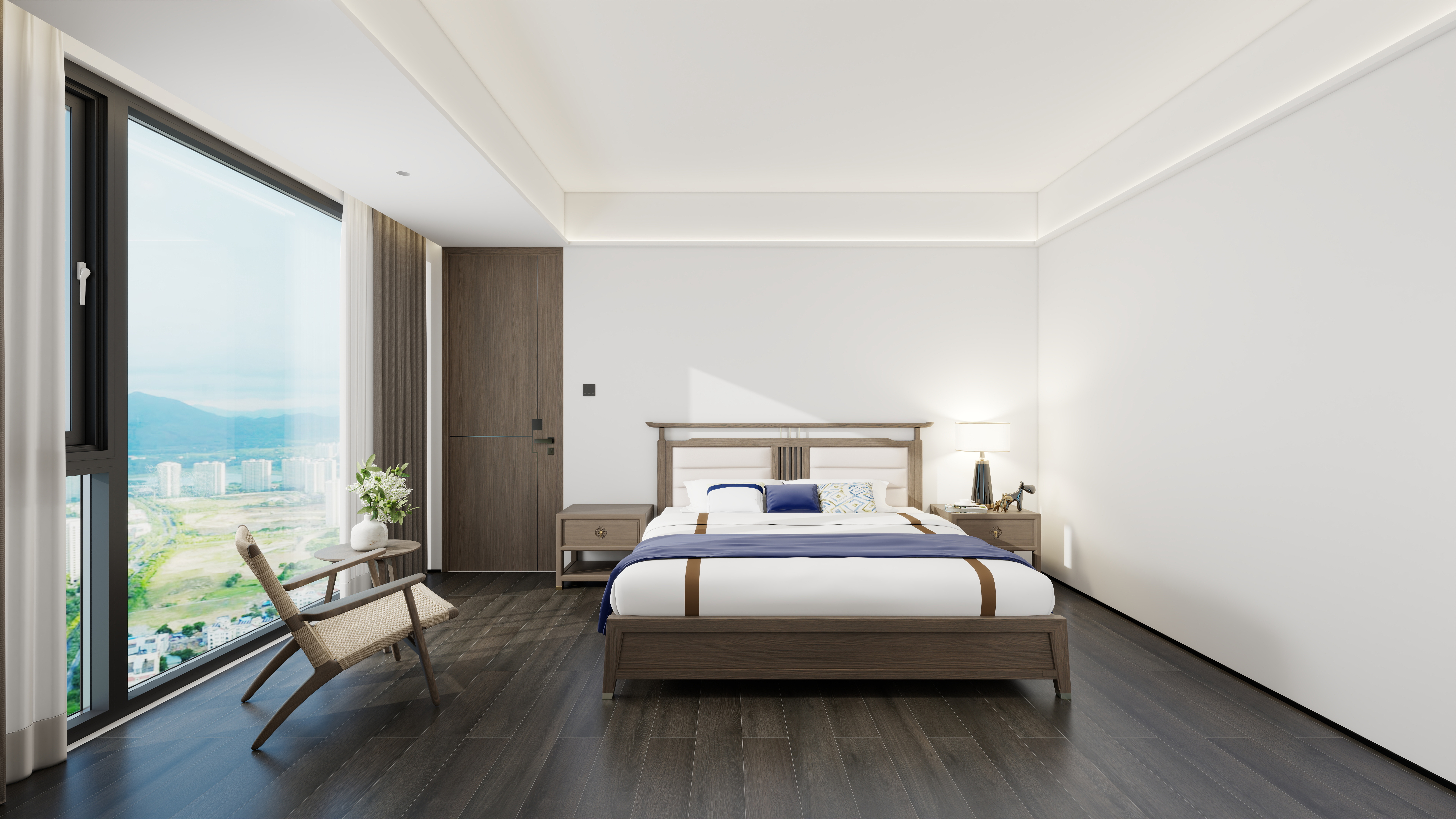 神马云在线-自建房。复式一层睡房1装修效果图第2张