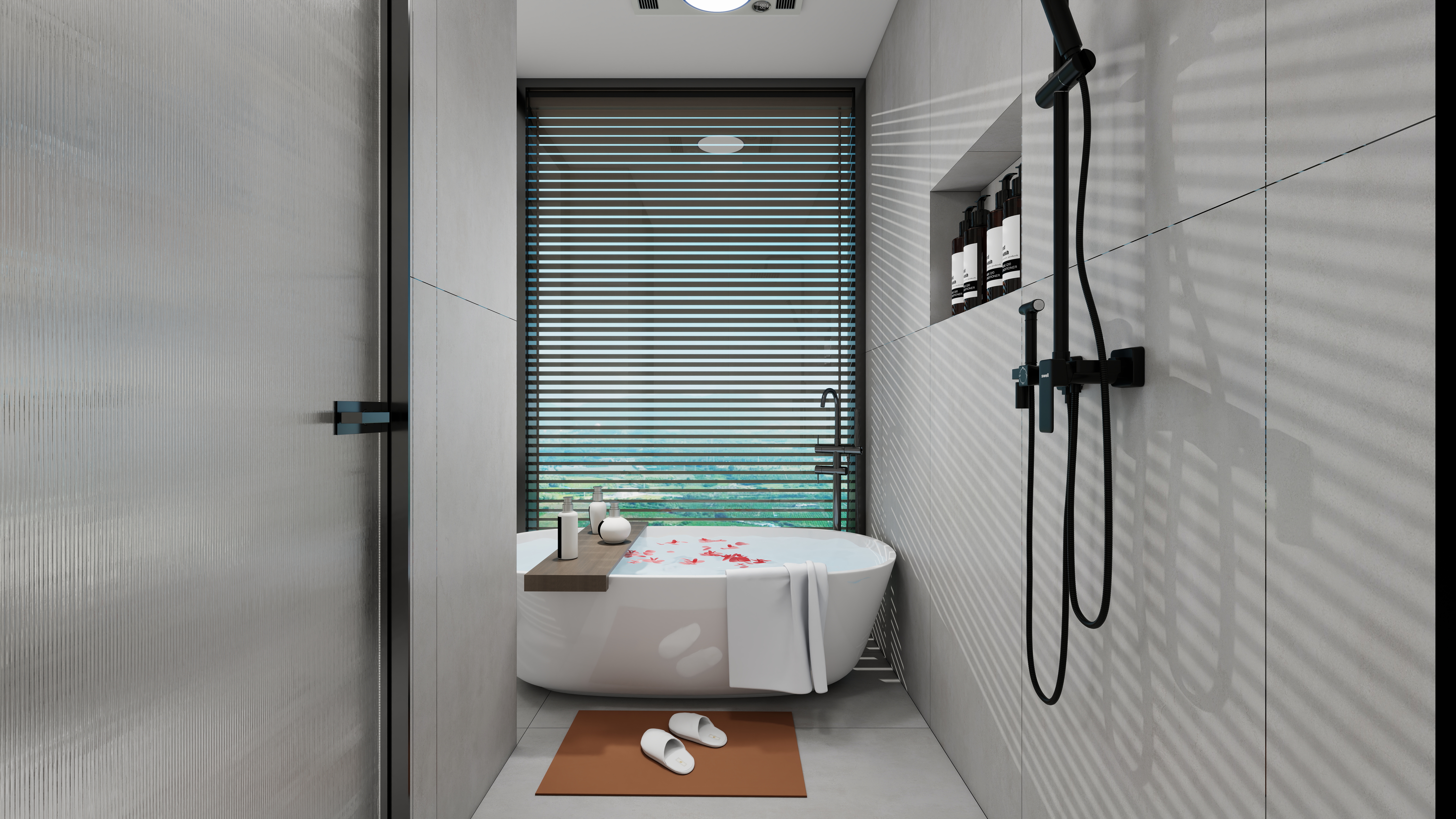 神马云在线-自建房。复式二层沐浴装修效果图第1张