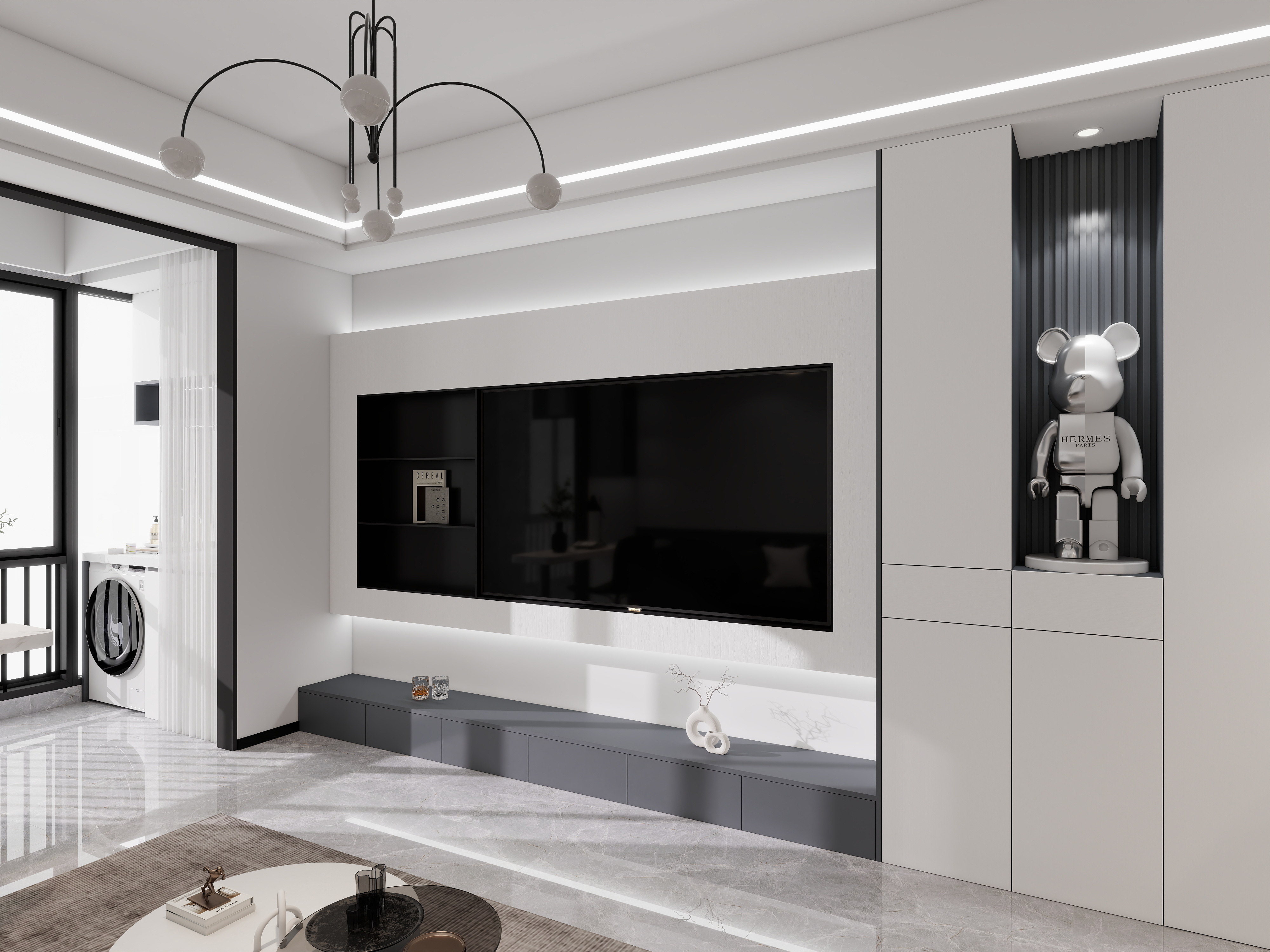 艺雅丽-96平现代简约装修效果图