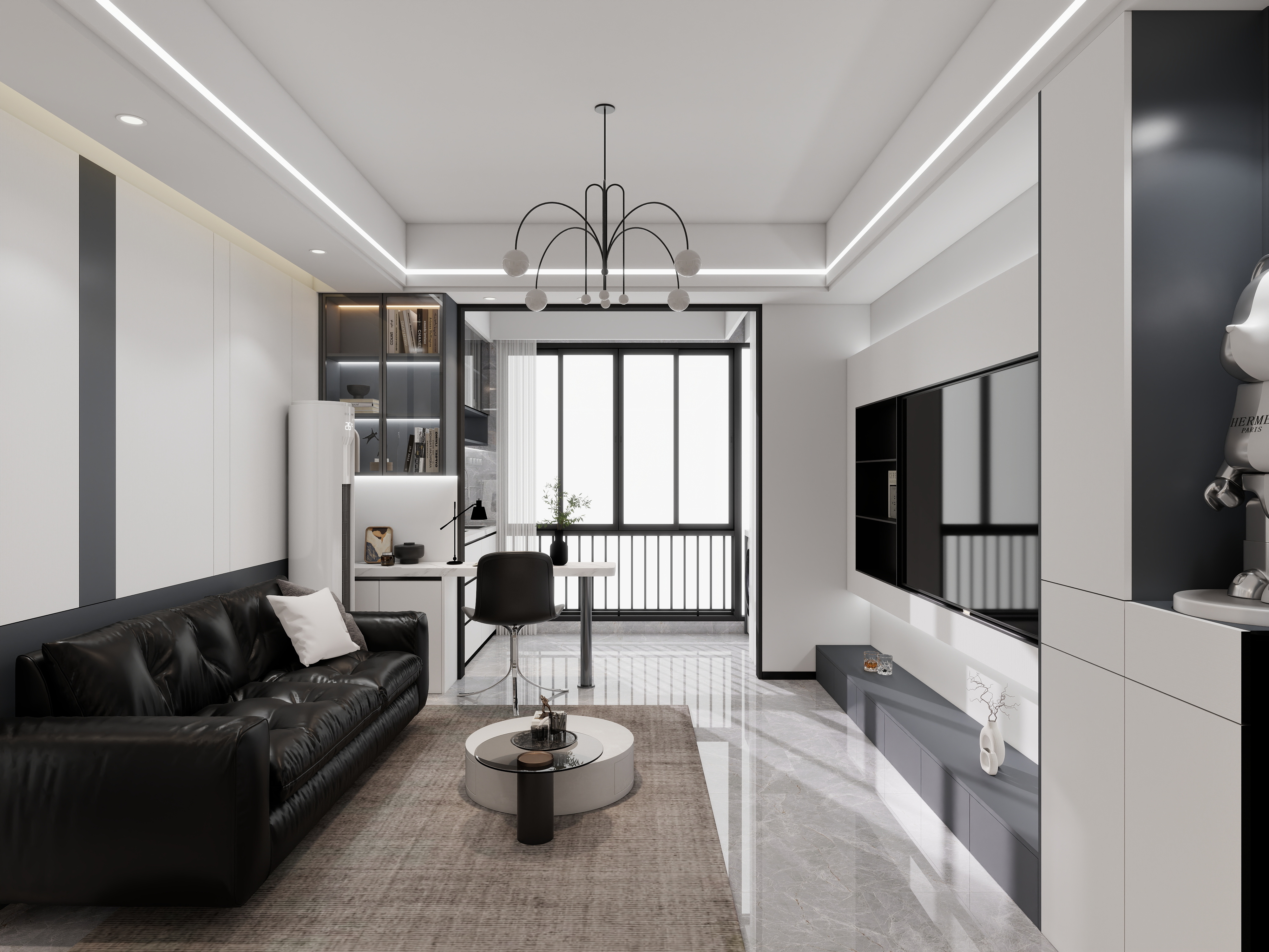 艺雅丽-96平现代简约装修效果图