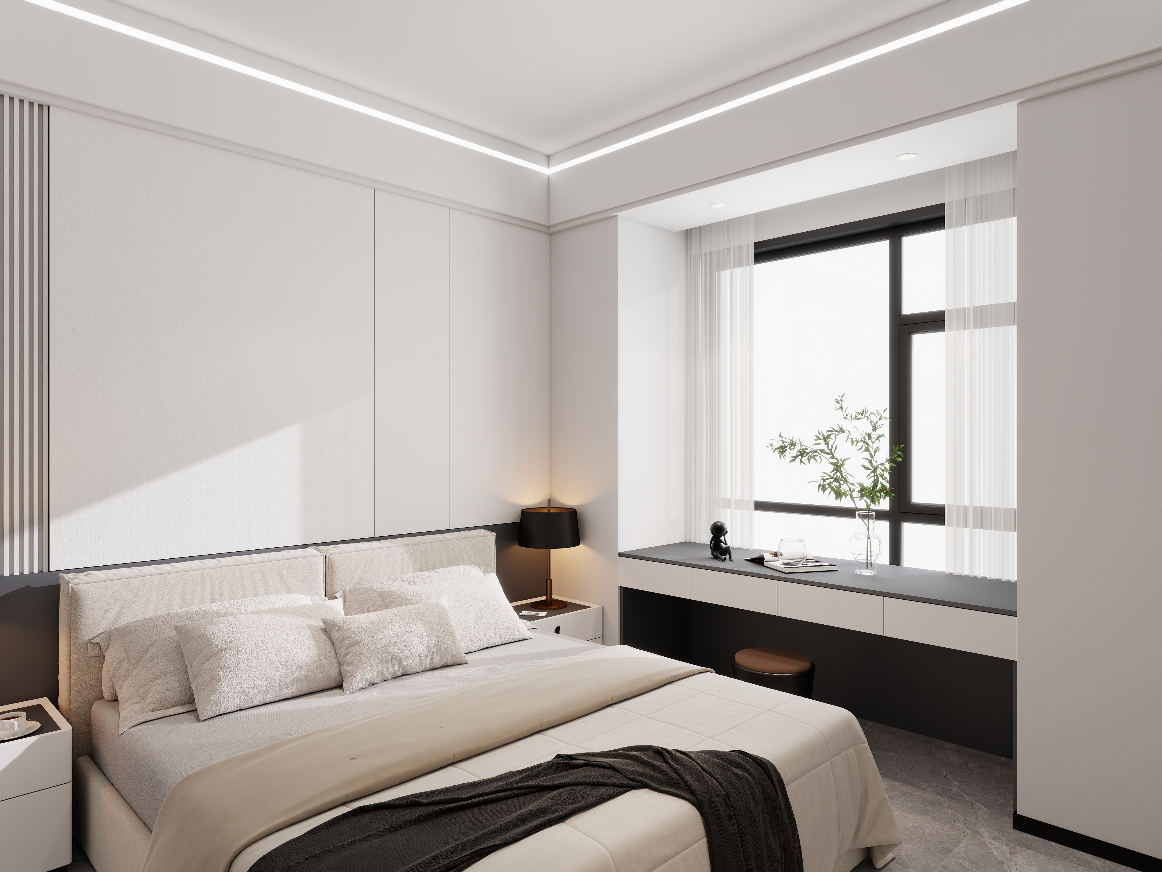 艺雅丽-96平现代简约装修效果图