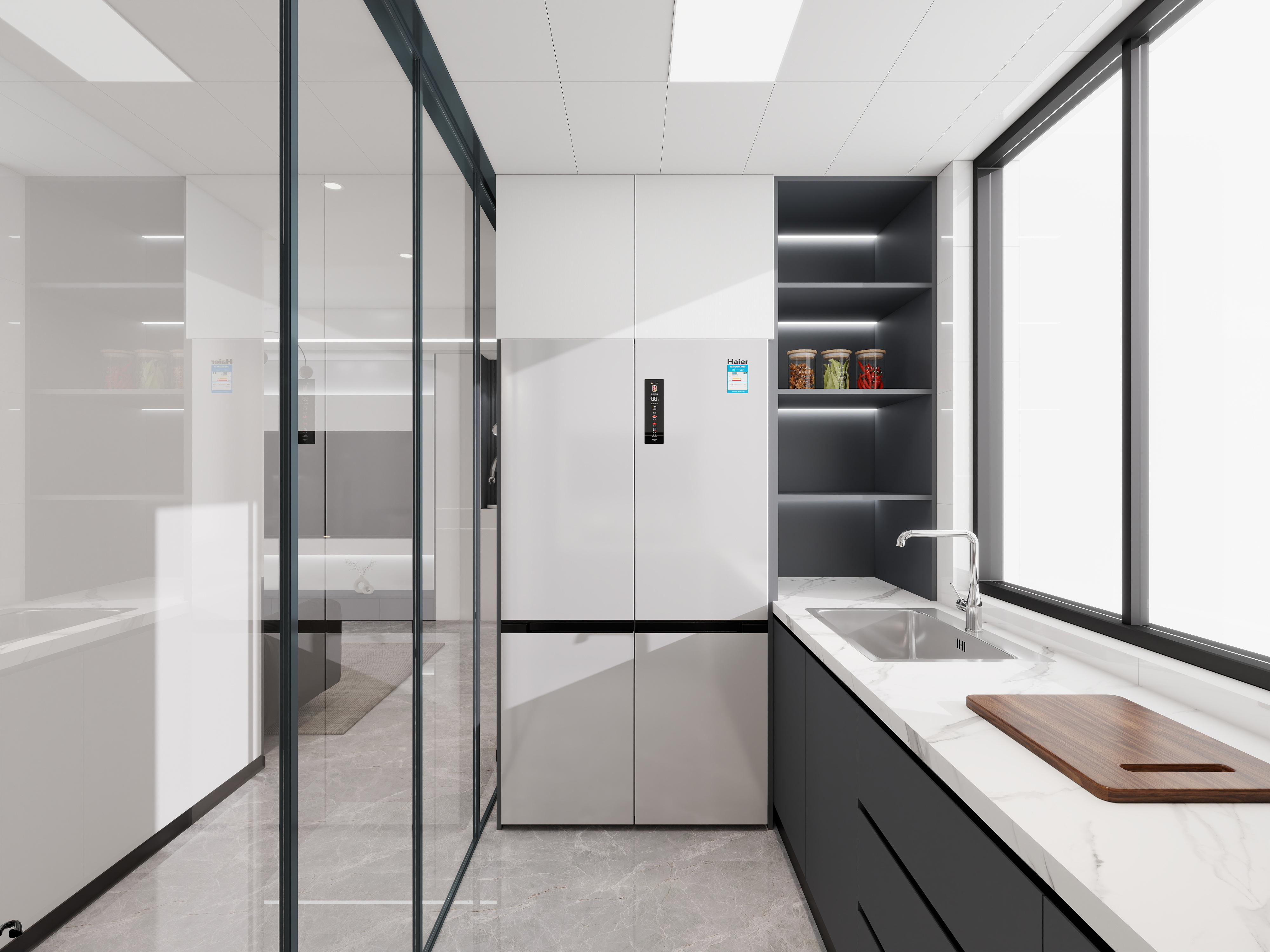 艺雅丽-96平现代简约装修效果图