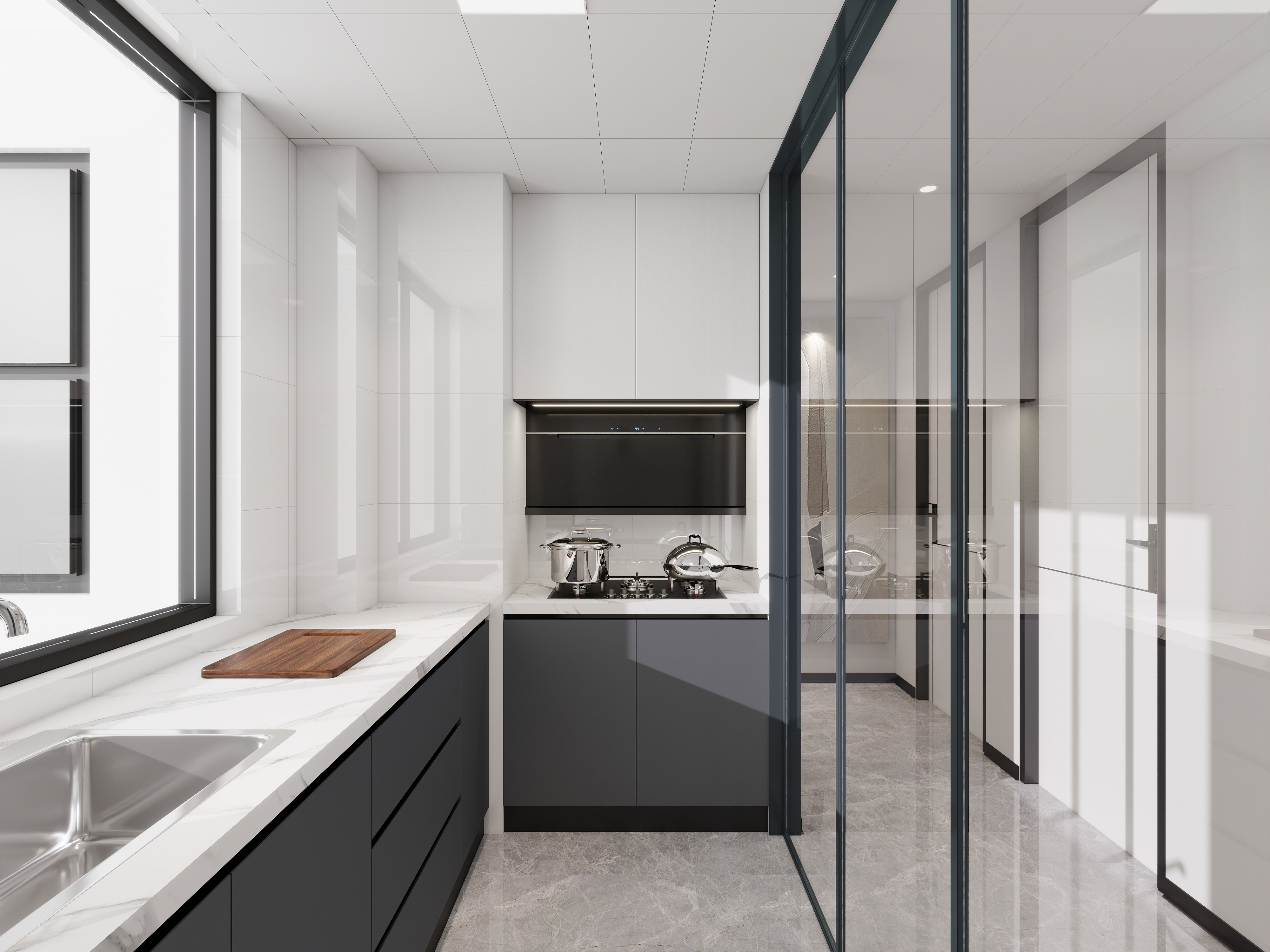 艺雅丽-96平现代简约 装修效果图