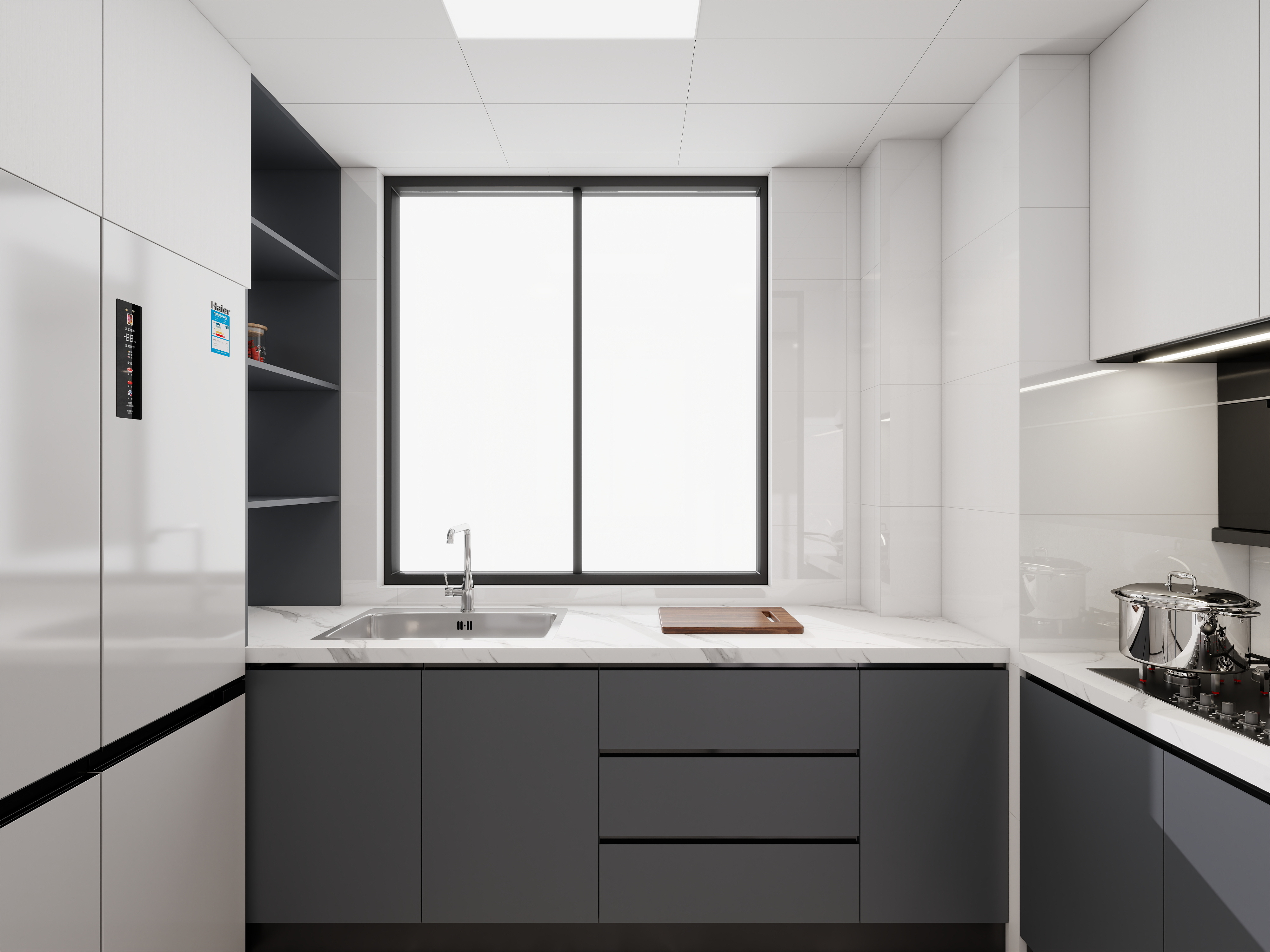 艺雅丽-96平现代简约装修效果图