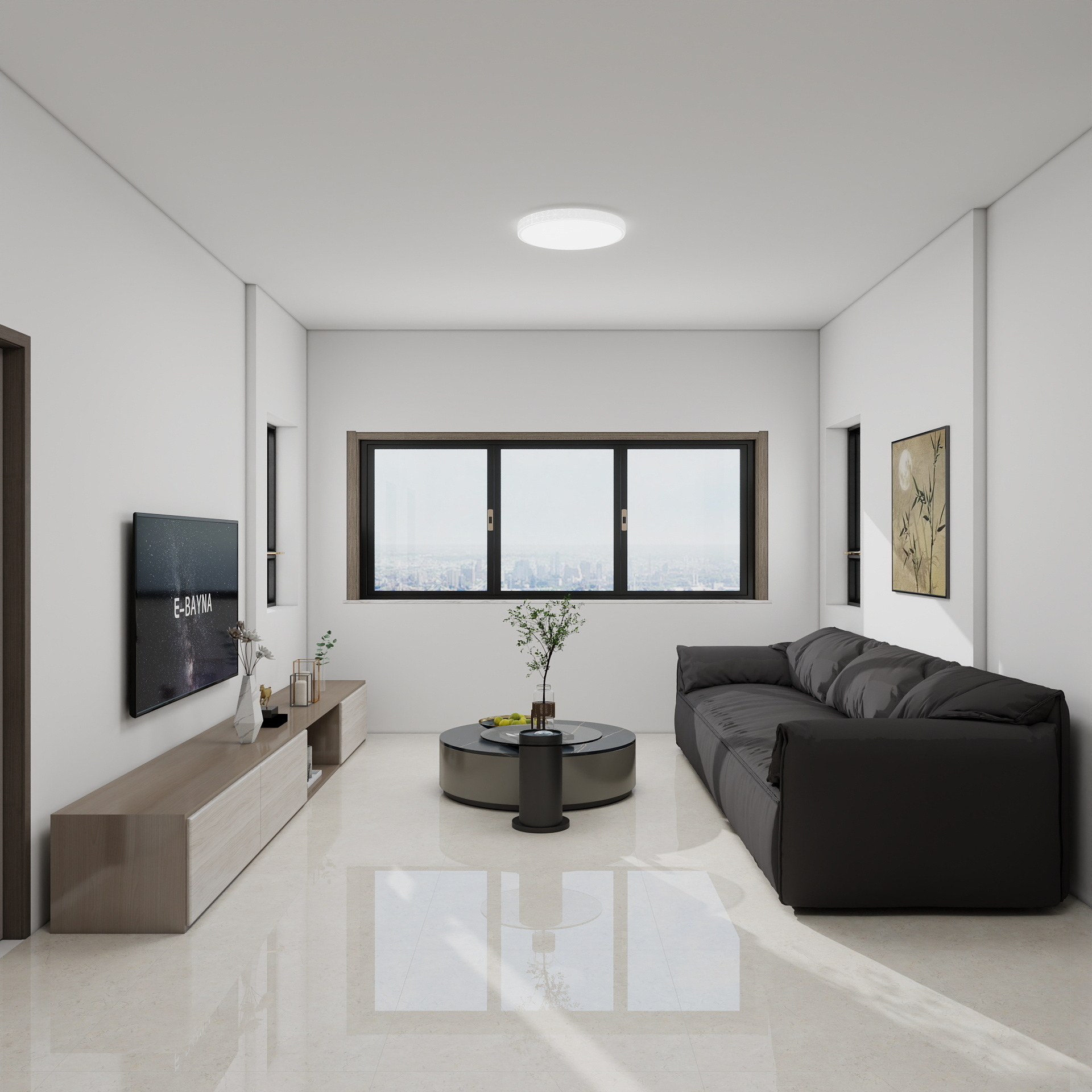 100元设计方案-84m²现代简约风格 装修效果图