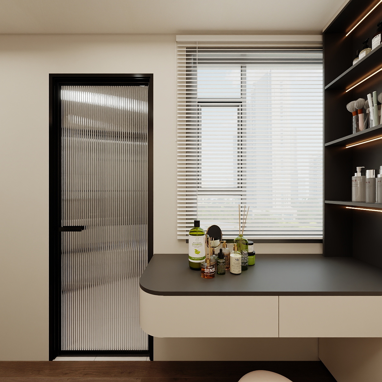 壹诺设计工作室-现代简约一层主卧装修效果图第3张