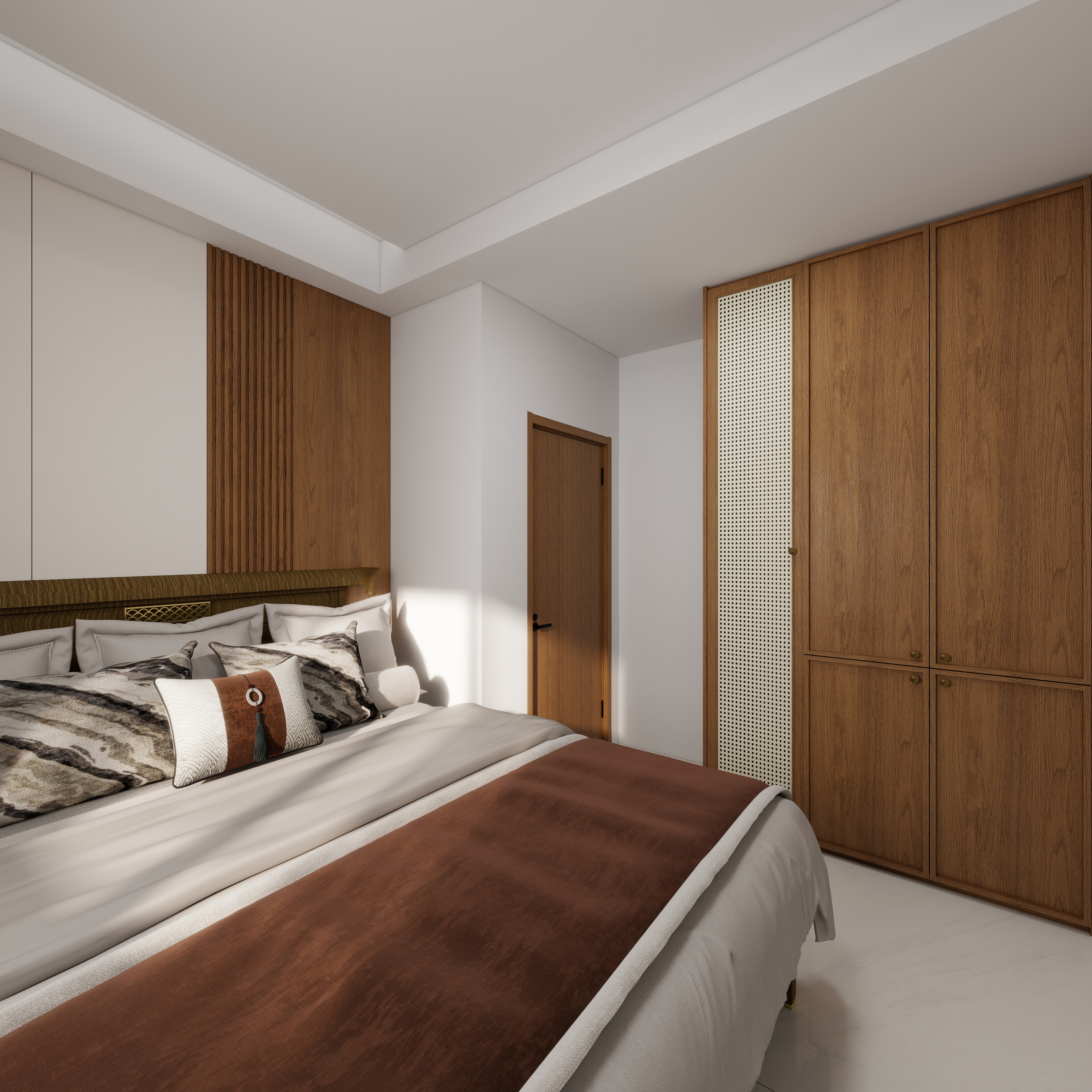 珈源工作室-西安小区一层次卧装修效果图第3张