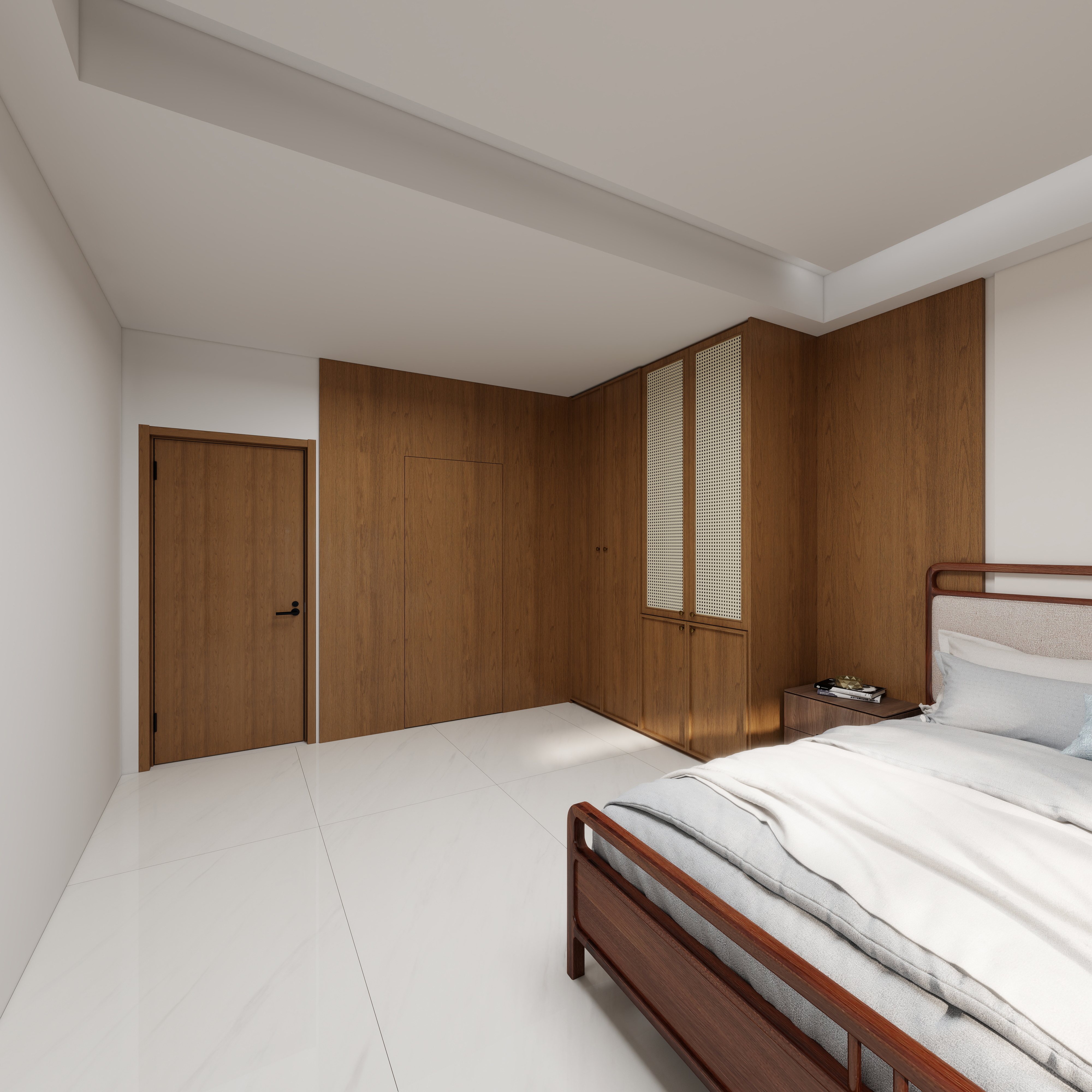 珈源工作室-西安小区一层主卧装修效果图第3张