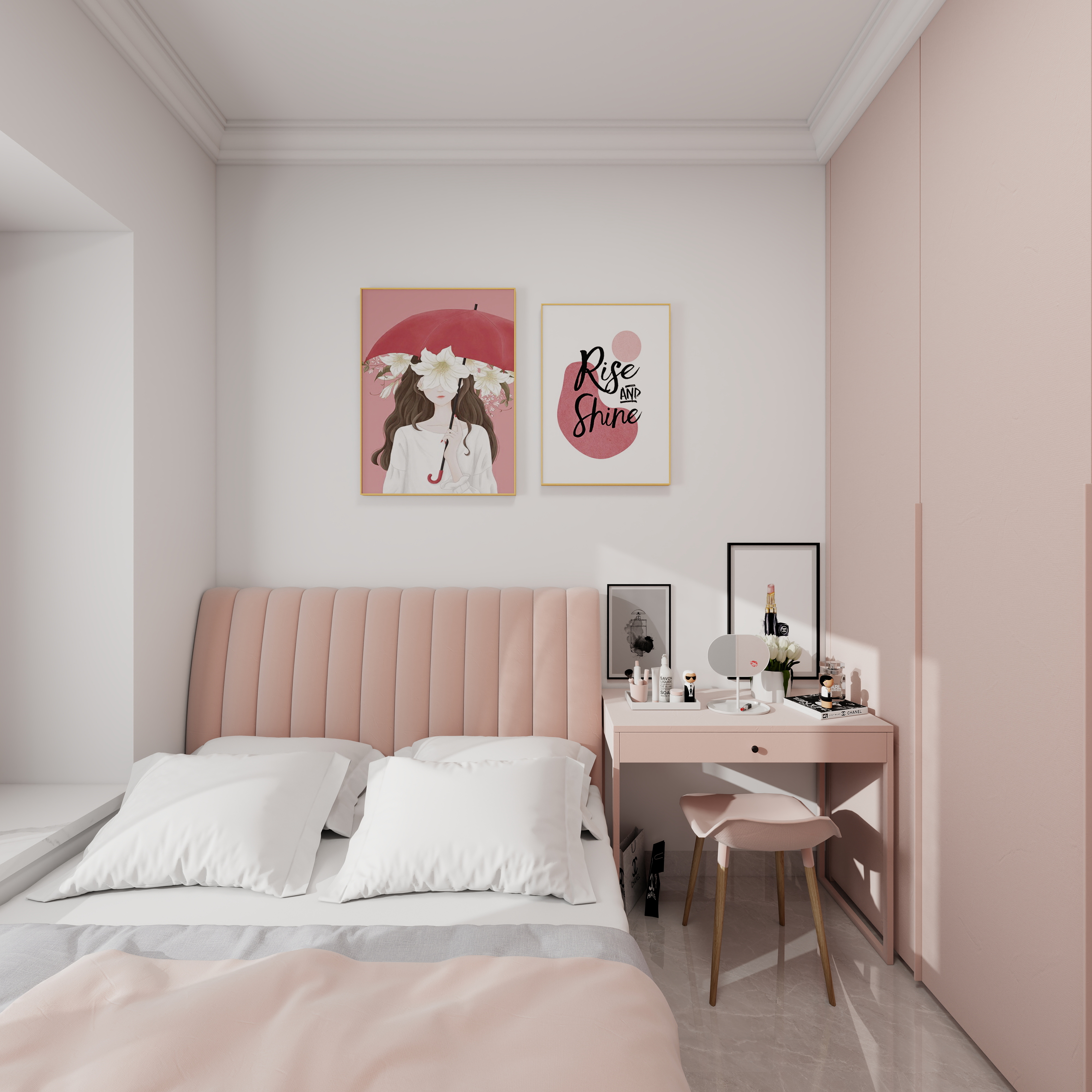 王世华-华发四季峰景四期现代简约99㎡3室一层次卧装修效果图第4张