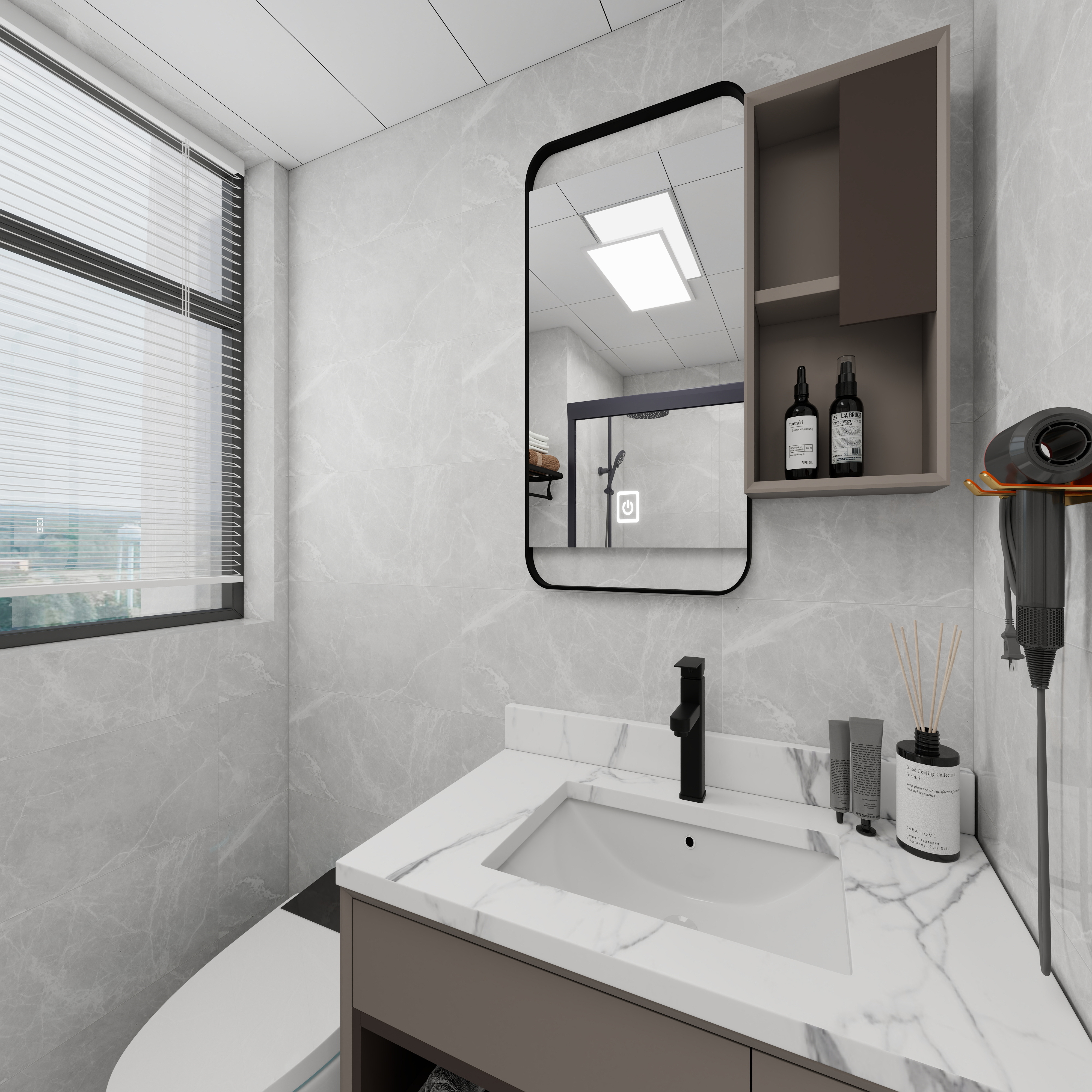 王世华-华发四季峰景四期现代简约99㎡3室一层卫生间装修效果图第4张