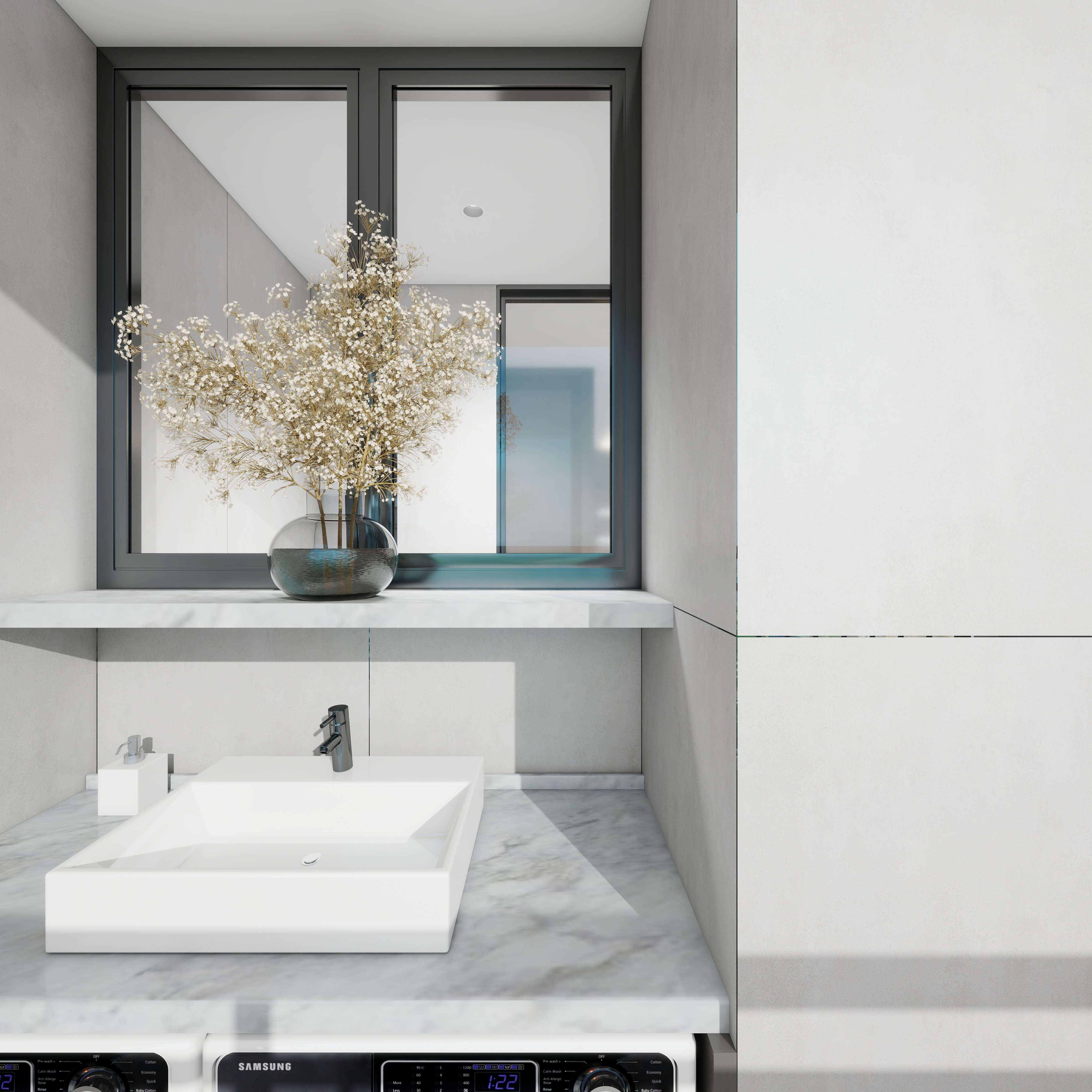 神马云在线-自建房。复式一层洗衣间装修效果图第3张