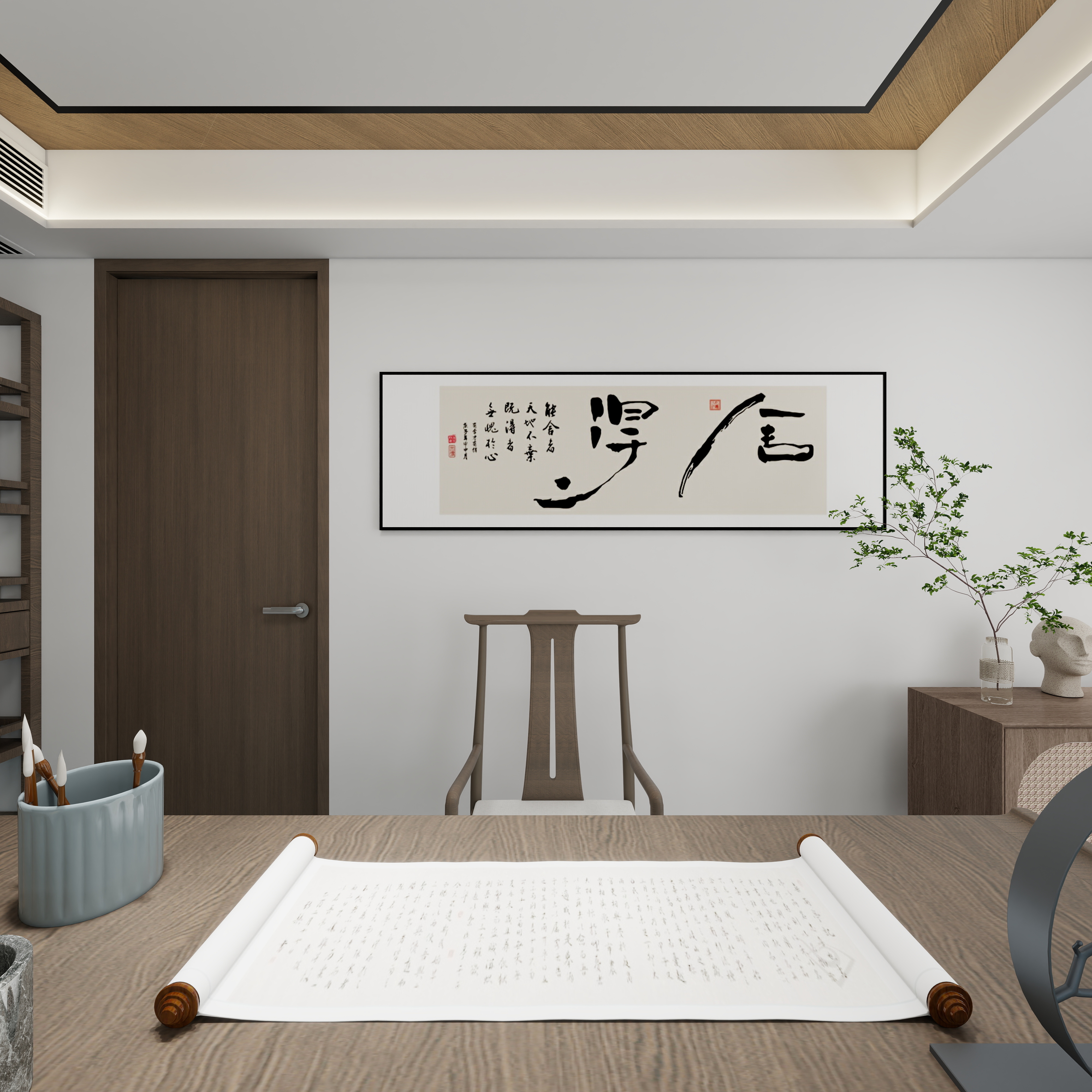 神马云在线-自建房。复式二层书房装修效果图第3张