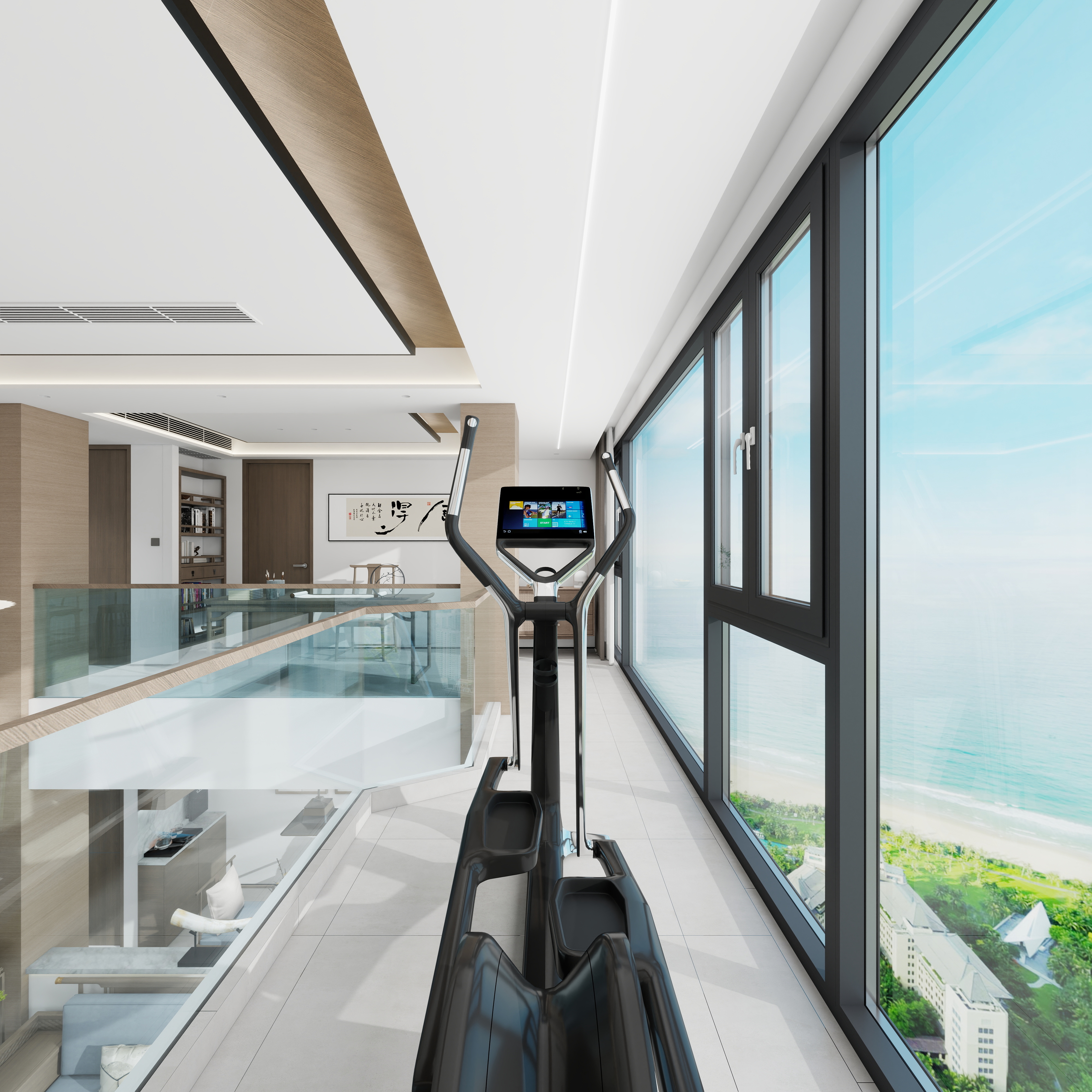 神马云在线-自建房。复式二层健身看台装修效果图第3张