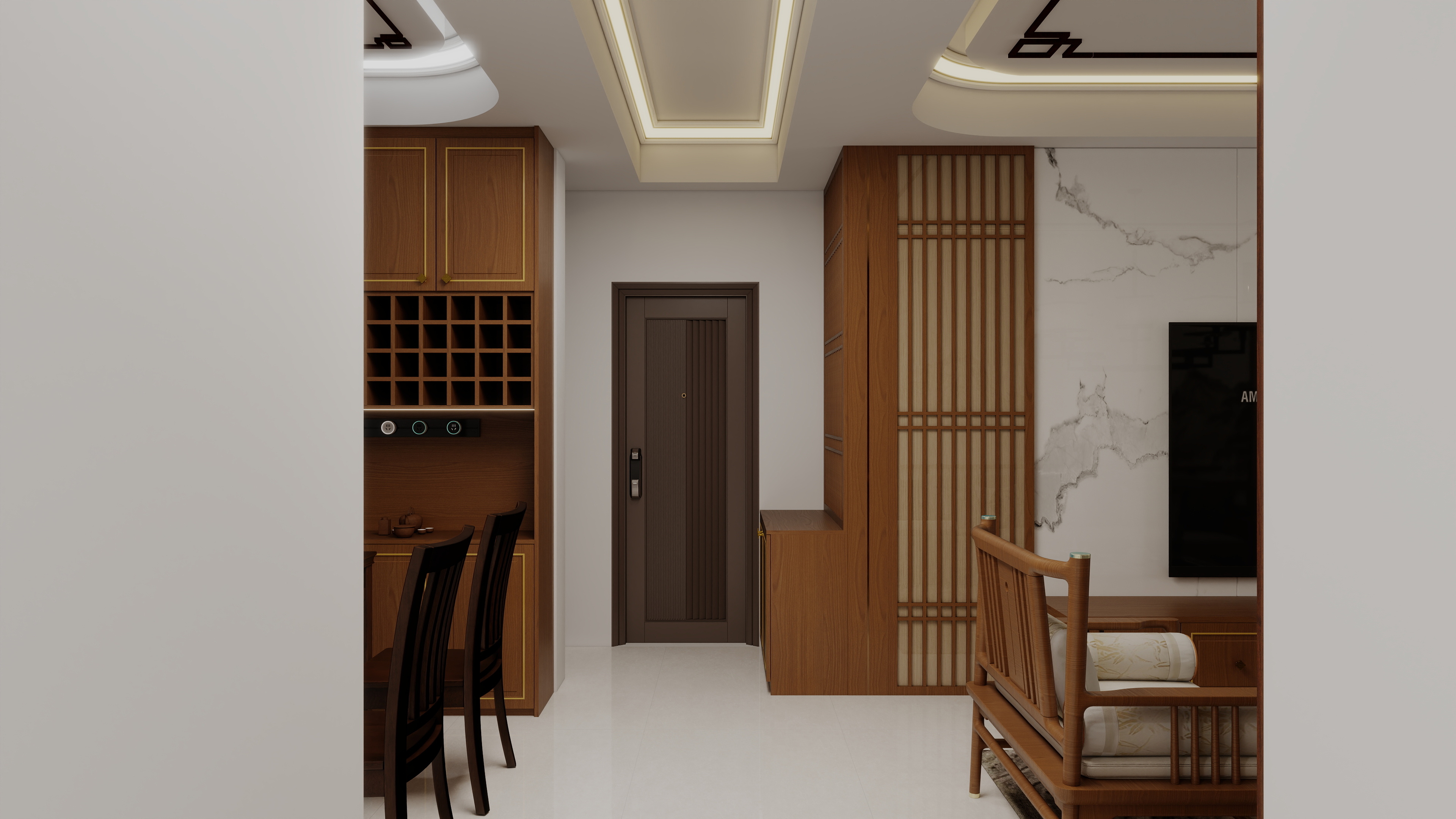 珈源工作室-杭州小区新中式装修效果图