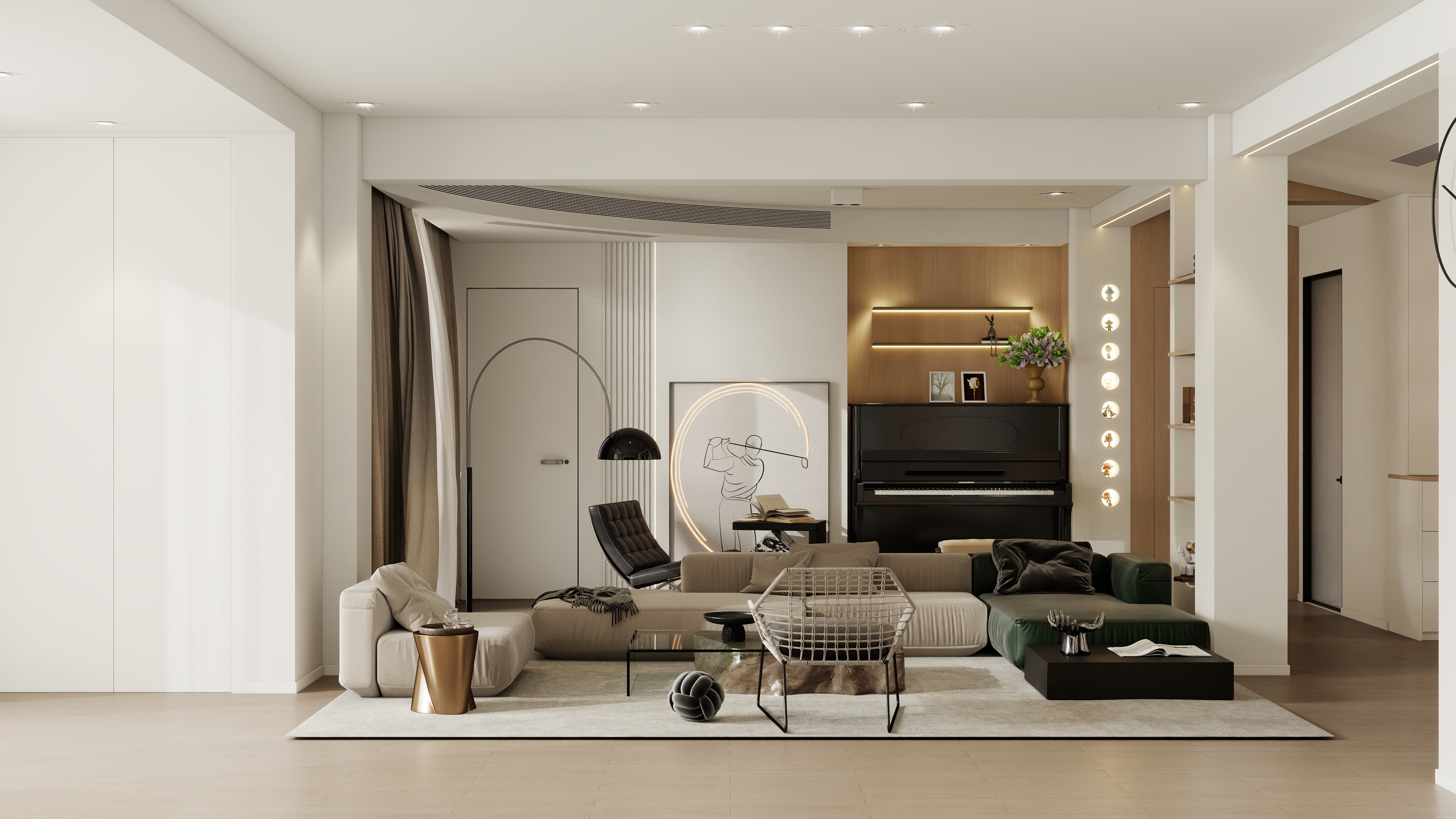 设计师珂源-凤凰花园-3期原木奶油127㎡2室装修效果图