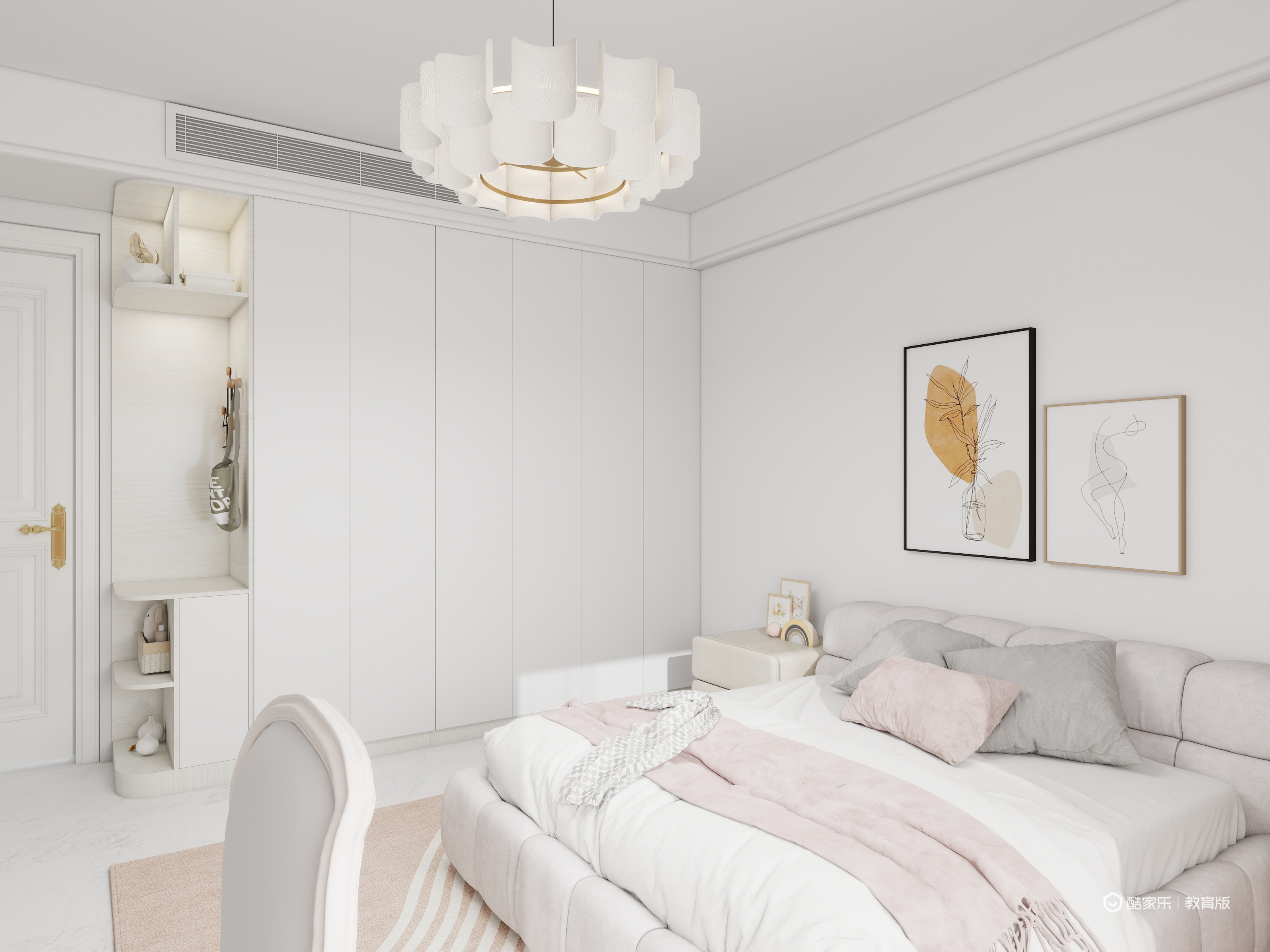 1925*LJWo-黑龙江林业职业技术学院-琚依萱一层卧室装修效果图第1张