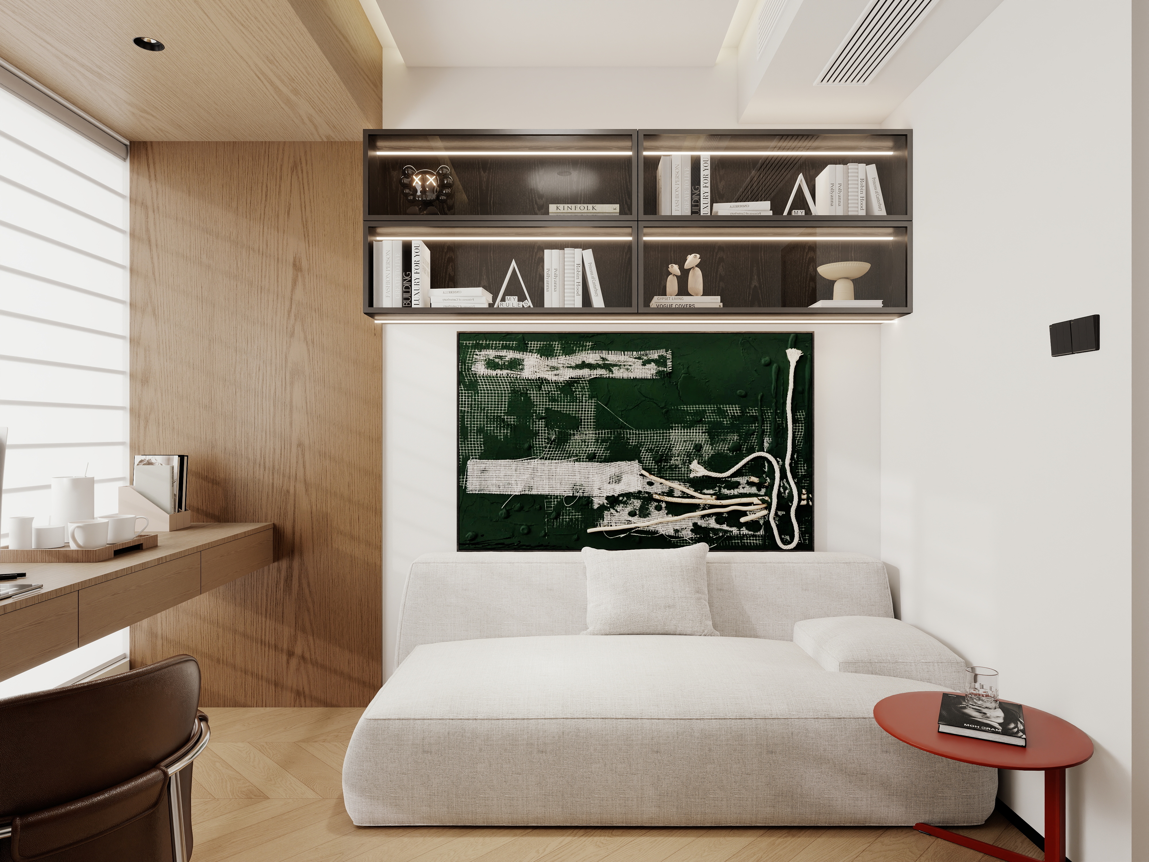 陈辉-现代简约108㎡3室装修效果图