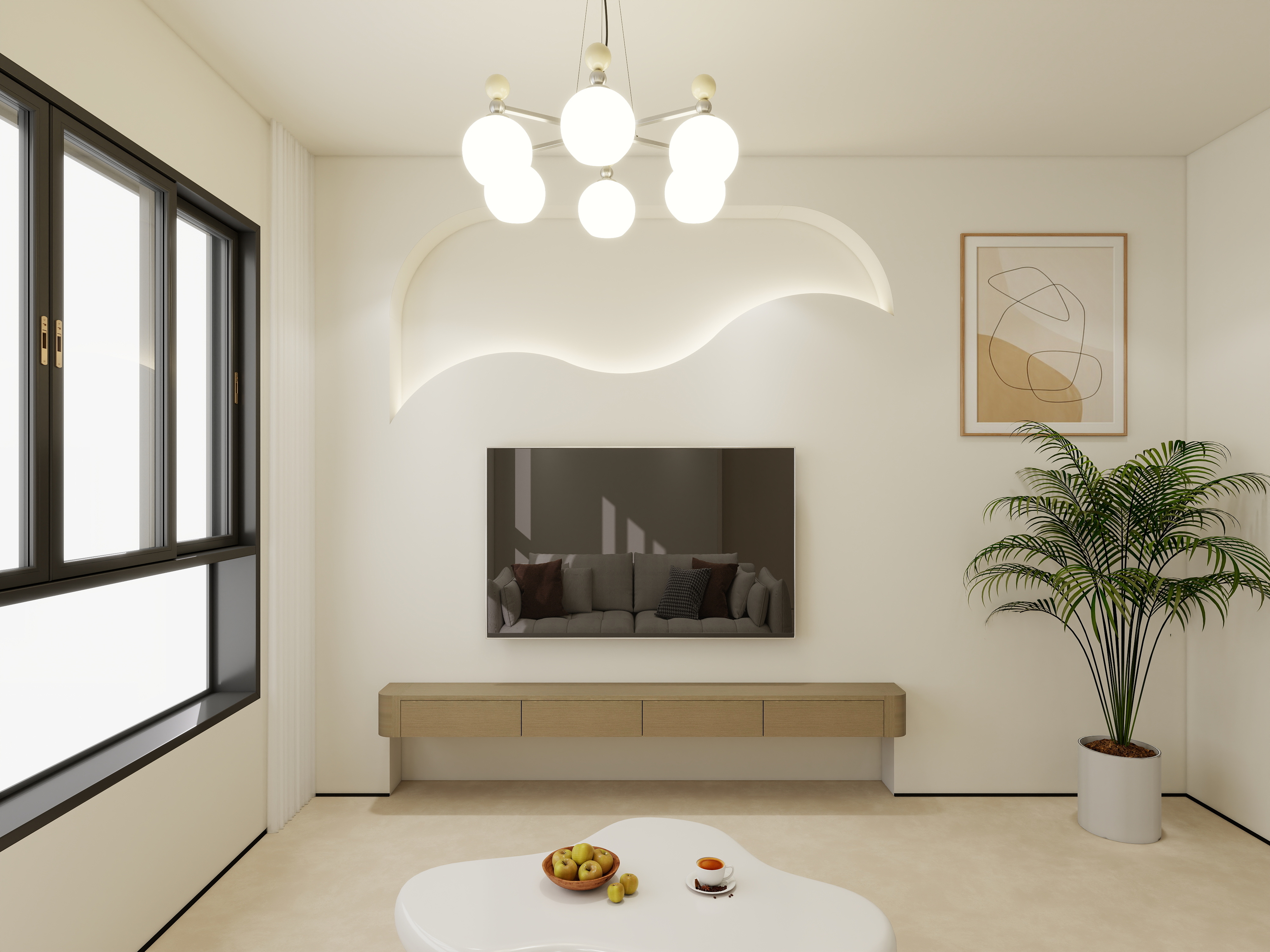 艺雅丽-50平现代简约 装修效果图