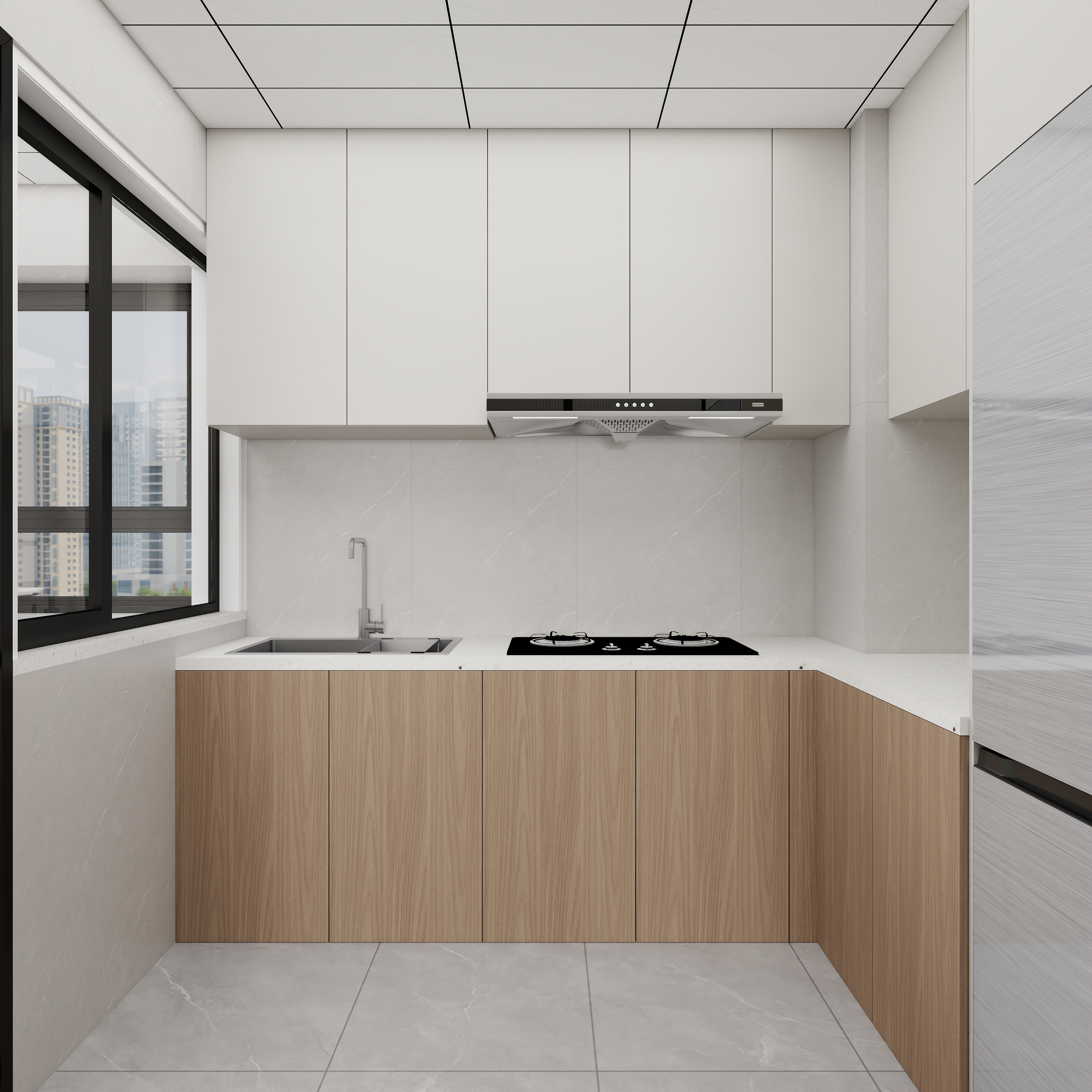 李青越-113平现代风格三居室装修效果图