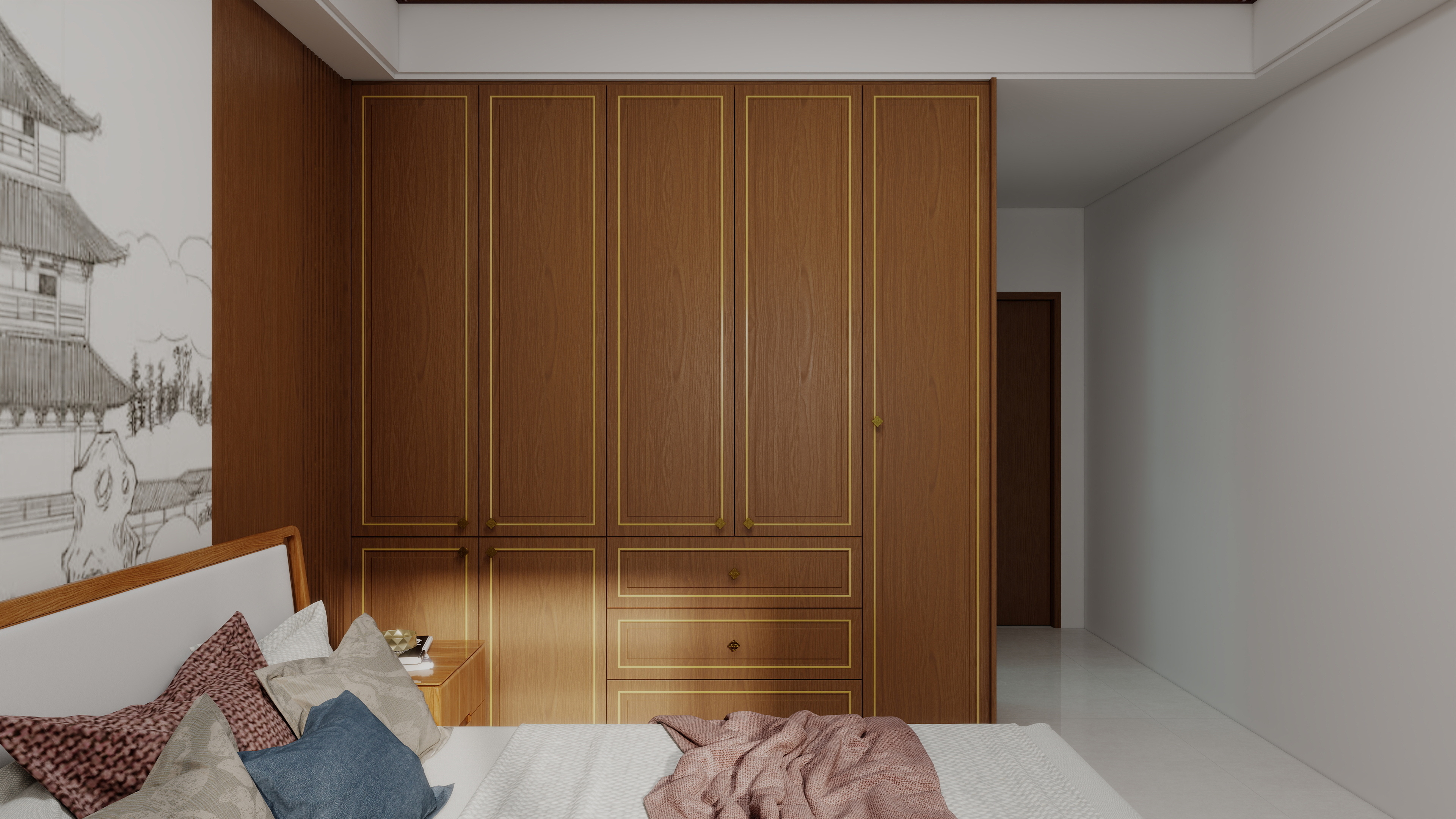 珈源工作室-杭州小区新中式装修效果图