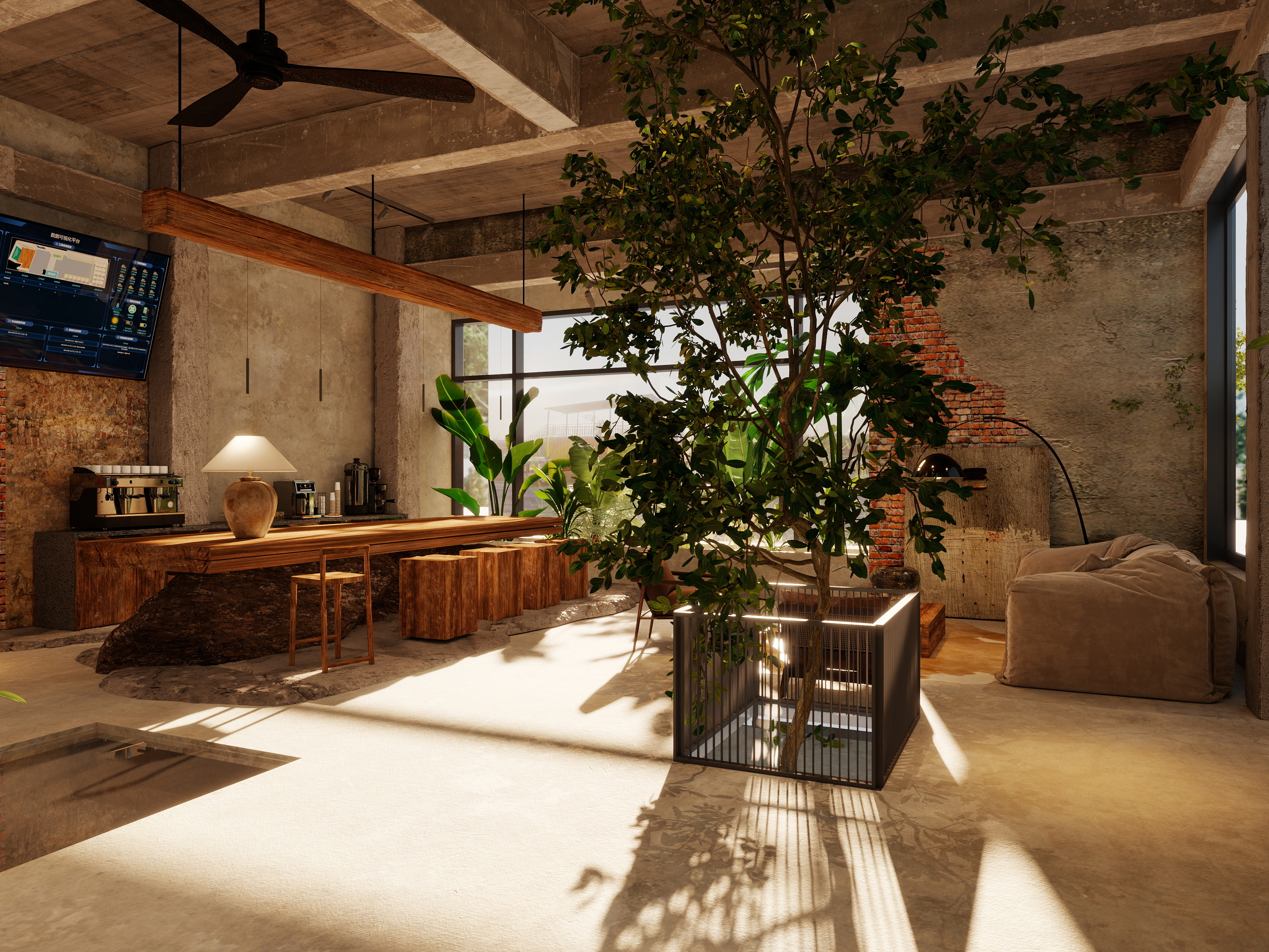 一木设计M-改造水泥厂游客中心装修效果图