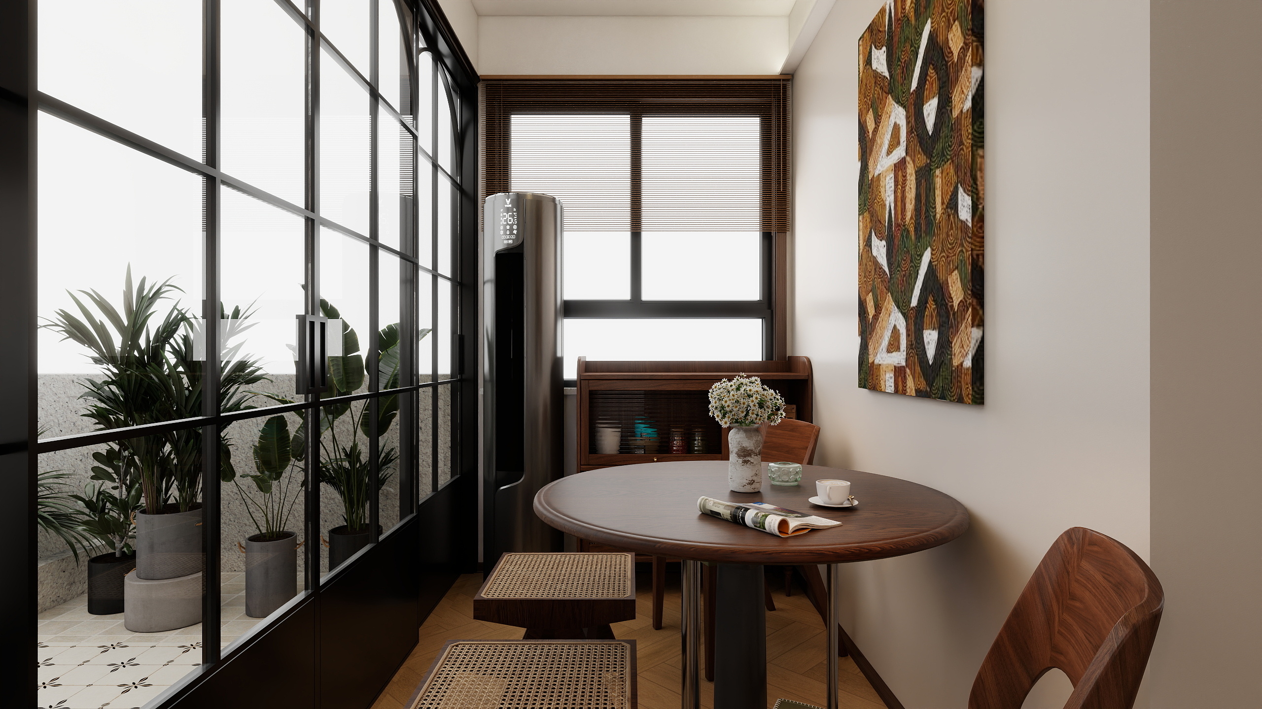 郭涛-老破小户改中古风装修效果图