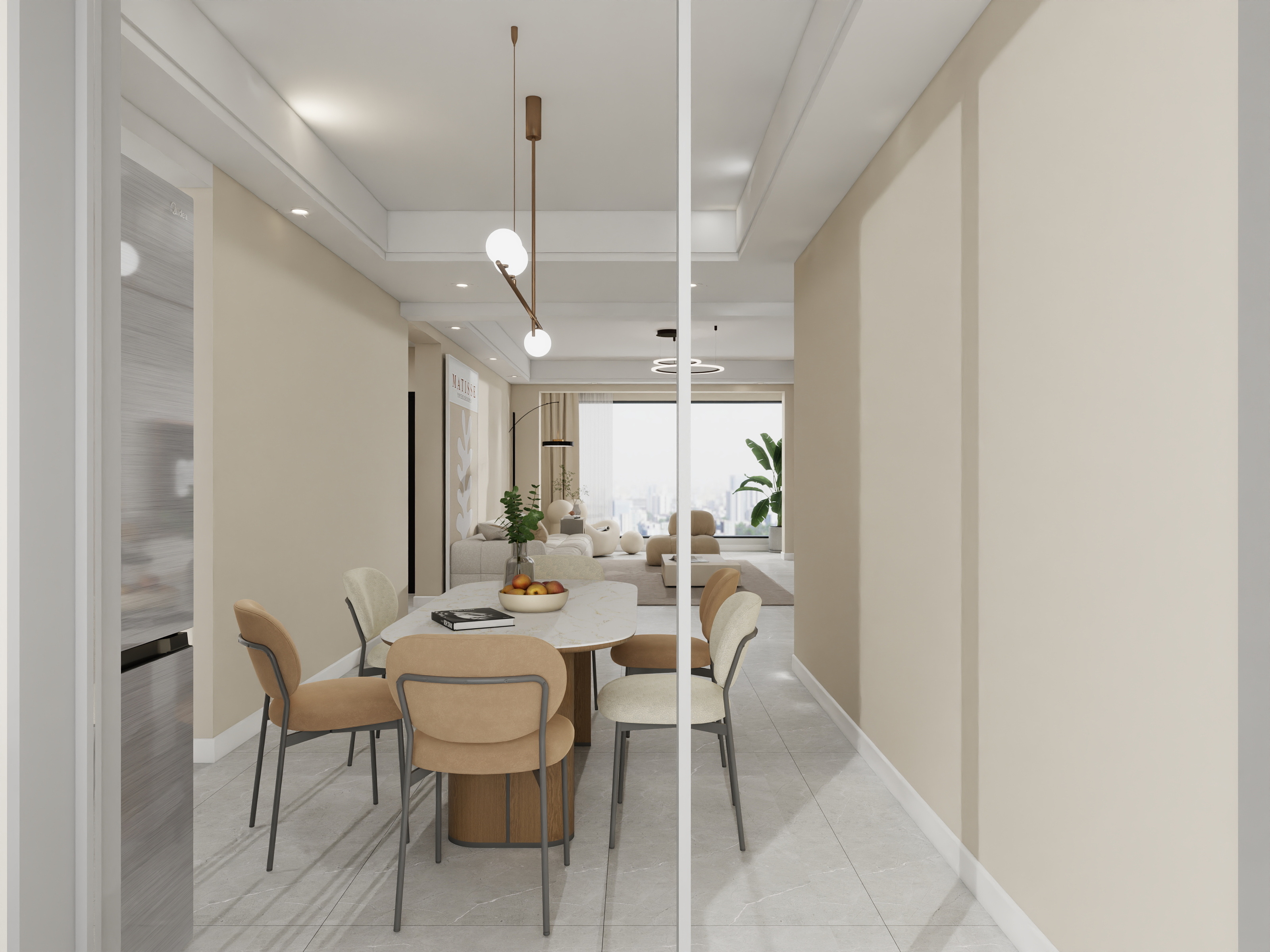 李林-云天苑奶油155㎡3室装修效果图