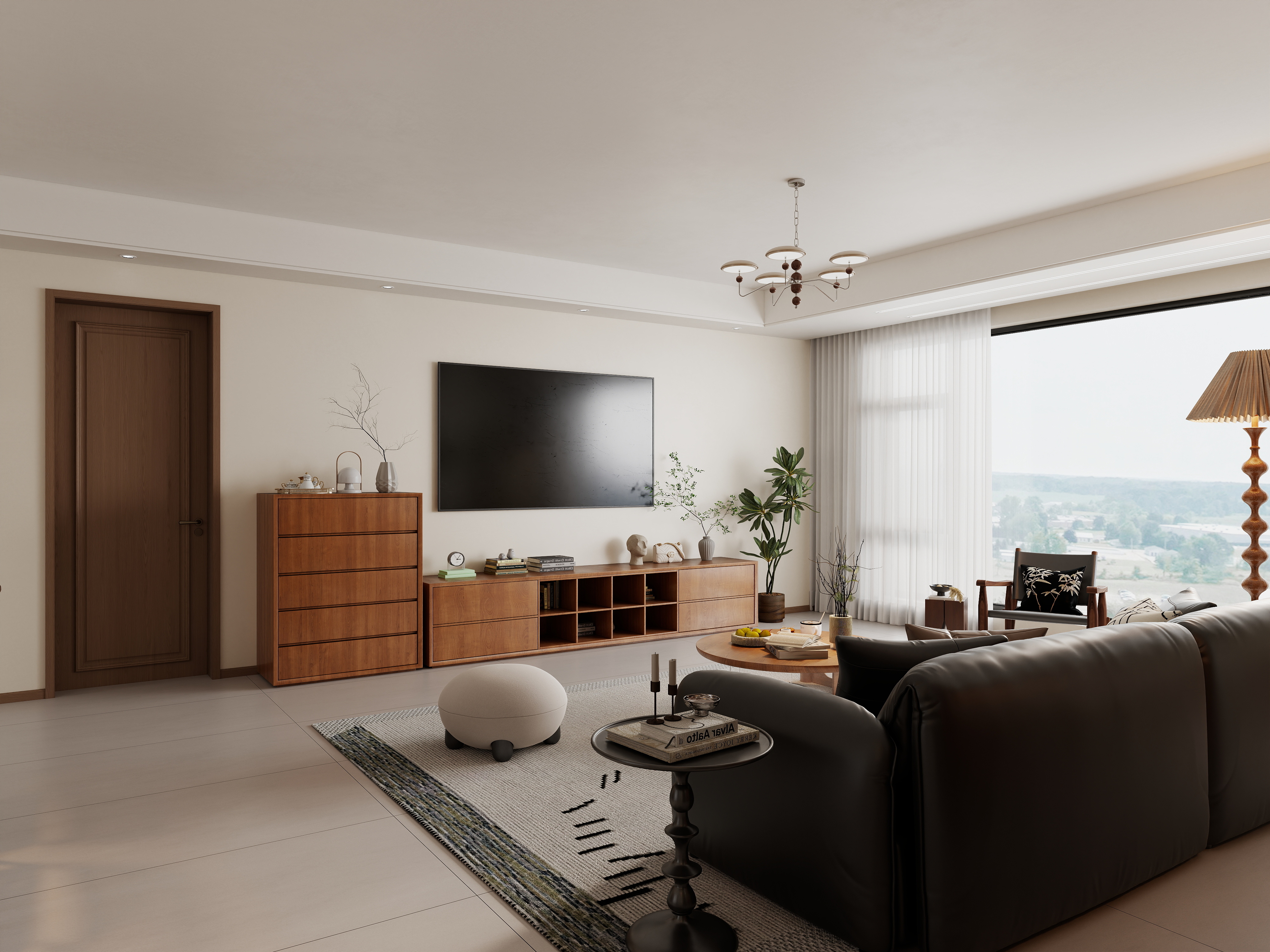 Qiao-设计师-中古风客餐厅装修效果图