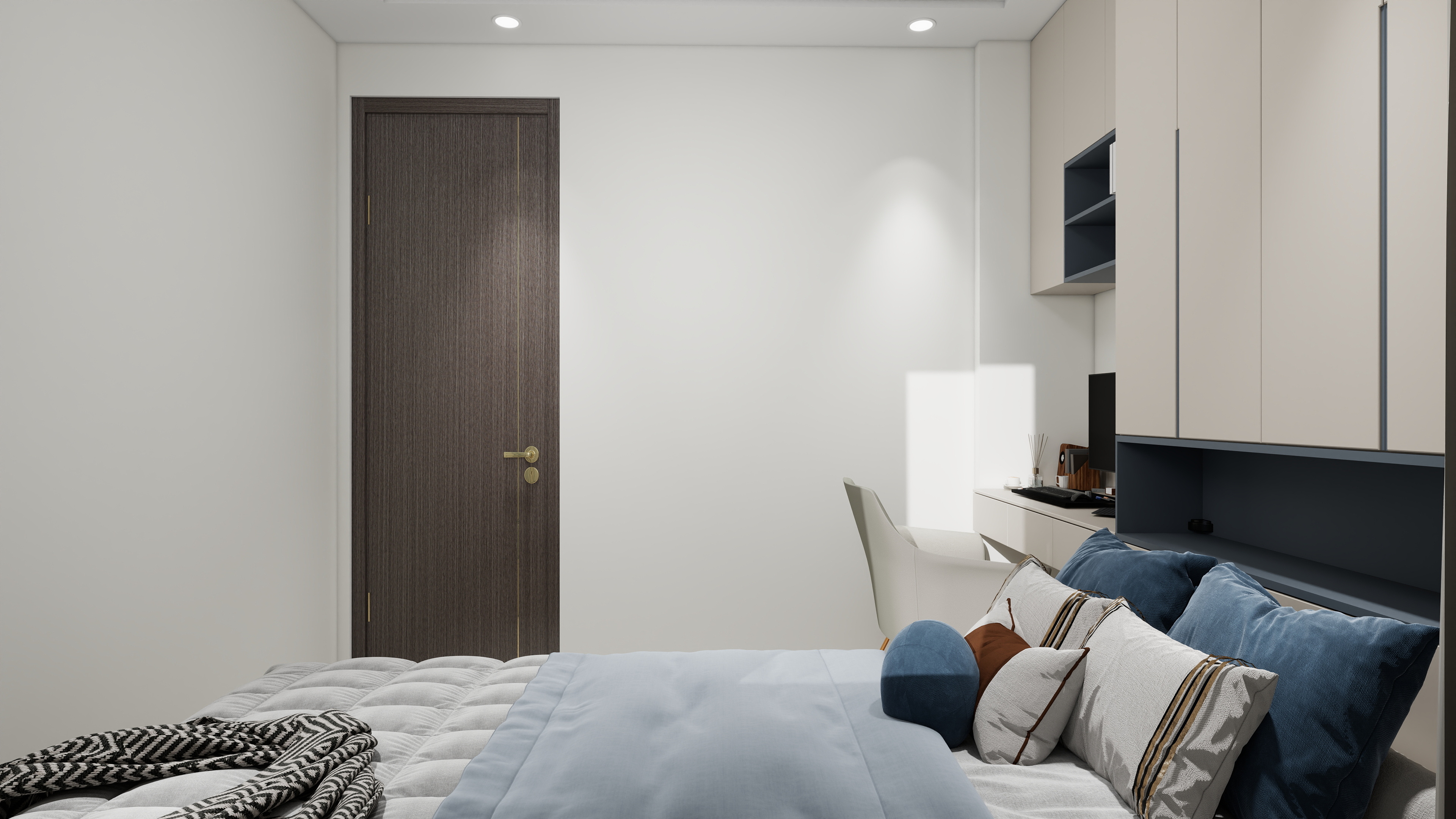 1372*OKbJ-广州华商职业学院 - 邵天杰一层次卧装修效果图第3张