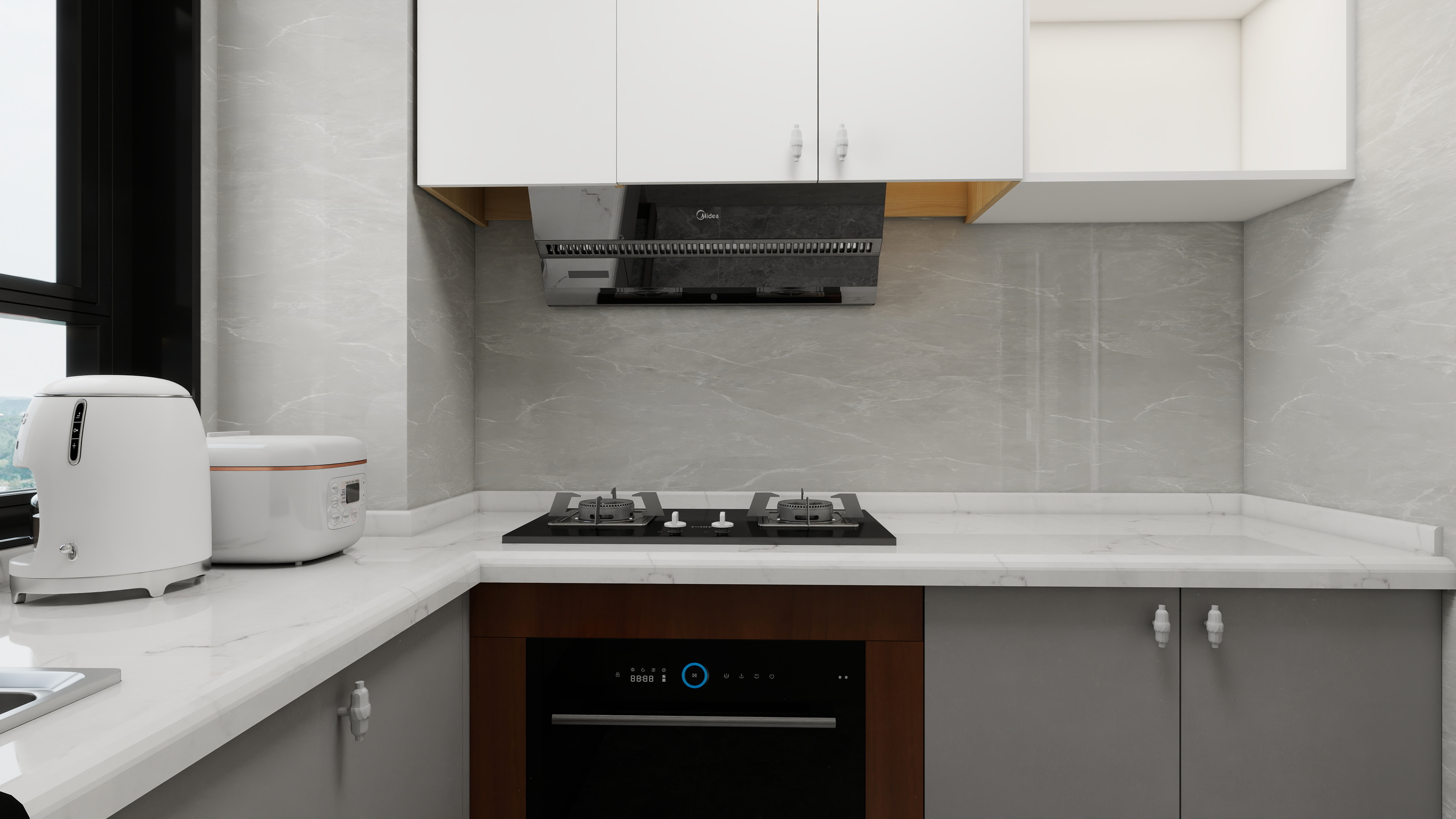 1372*OKbJ-广州华商职业学院 - 邵天杰一层厨房装修效果图第2张