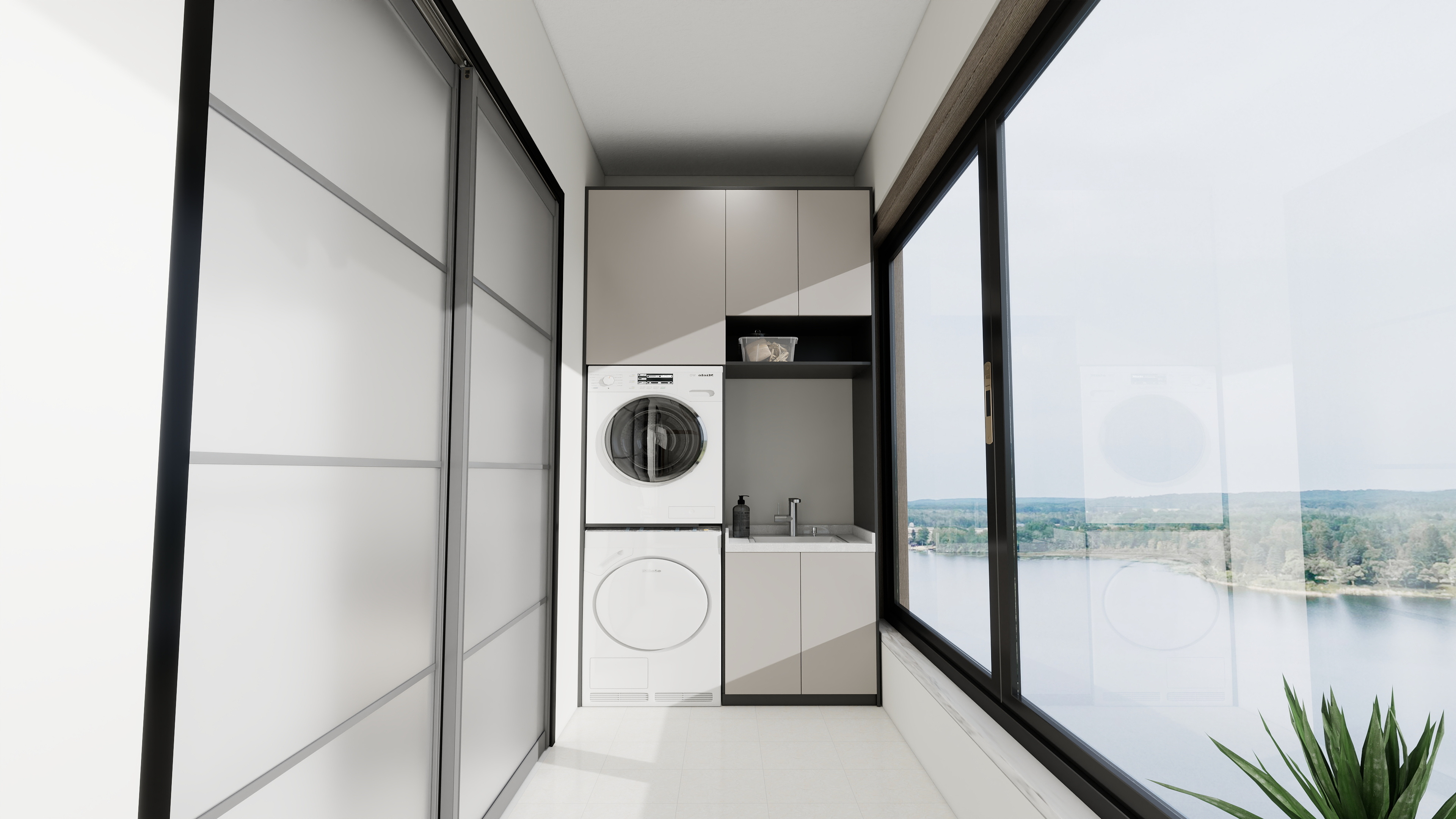 1372*OKbJ-广州华商职业学院 - 邵天杰一层阳台装修效果图第2张