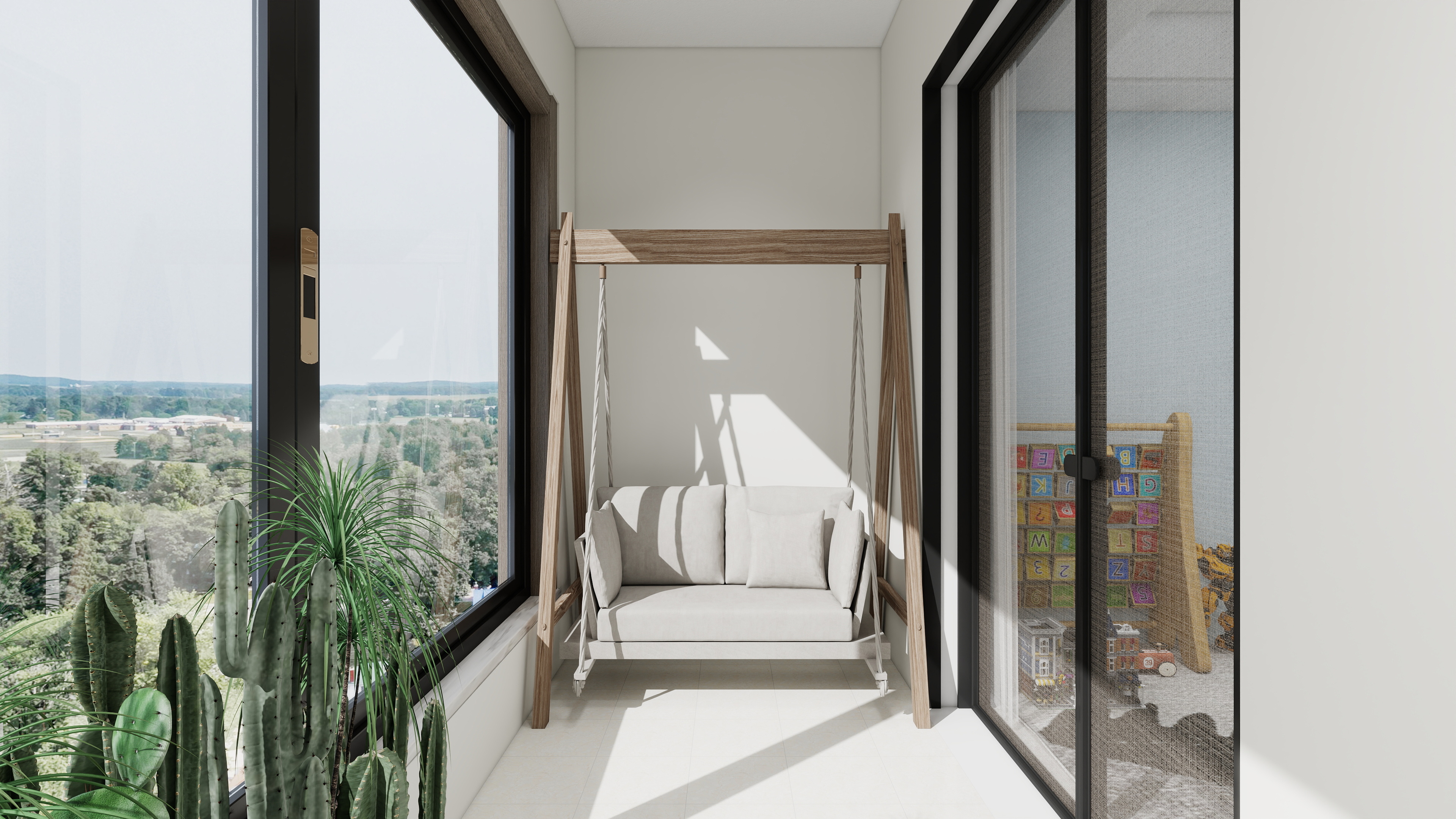 1372*OKbJ-广州华商职业学院 - 邵天杰一层阳台装修效果图第4张