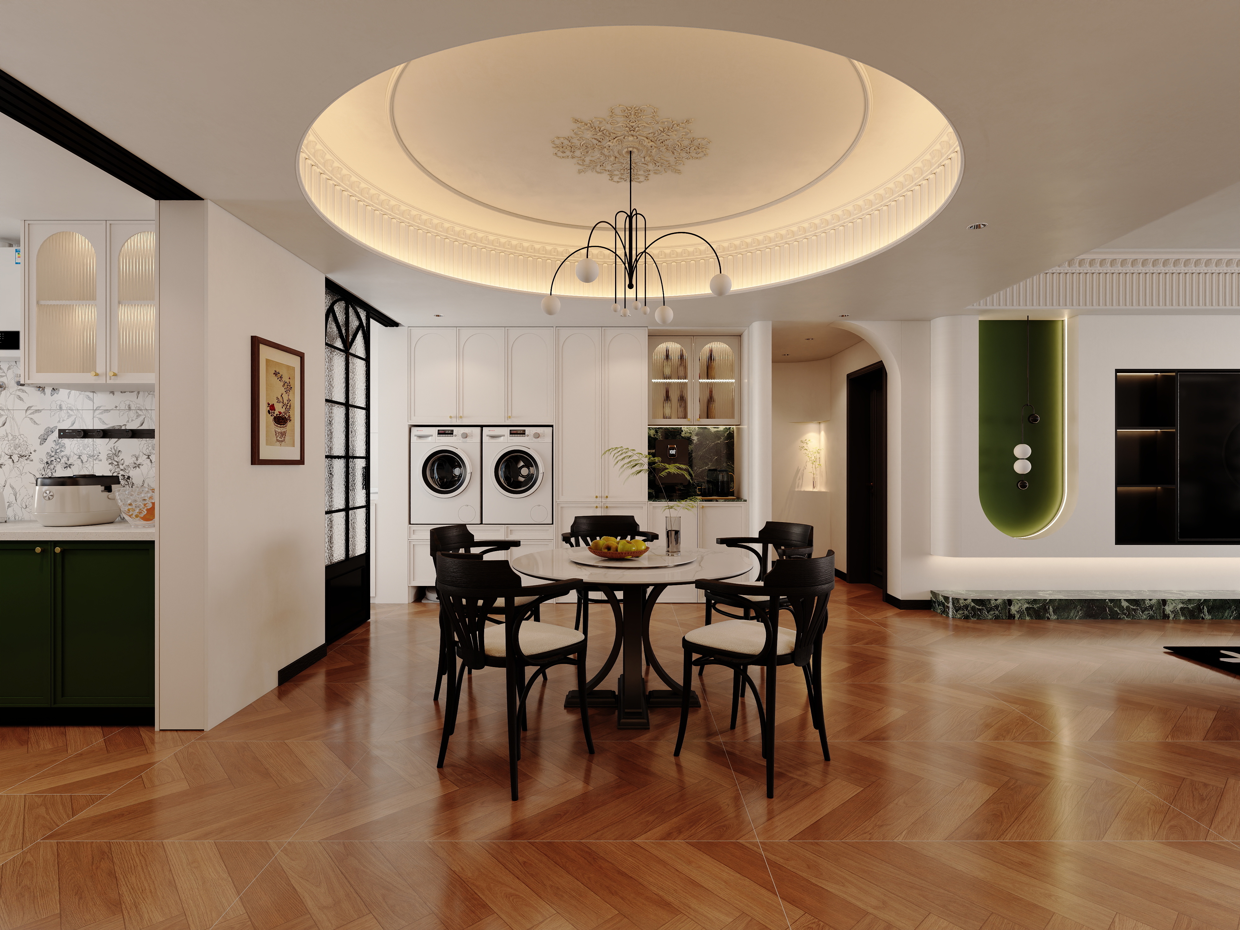 YY.洛洛-法式 146㎡  三室 装修效果图