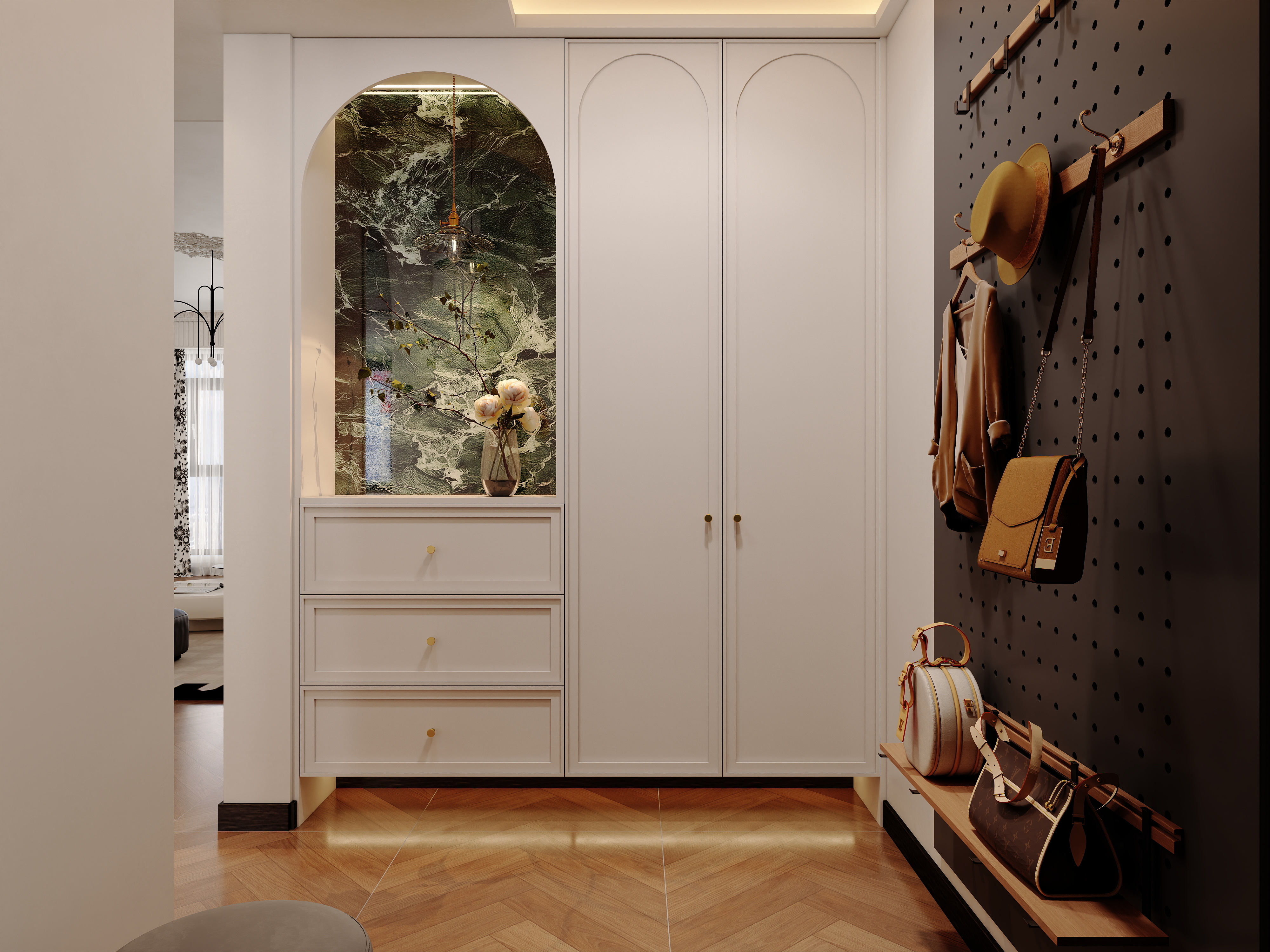 YY.洛洛-法式 146㎡  三室 装修效果图