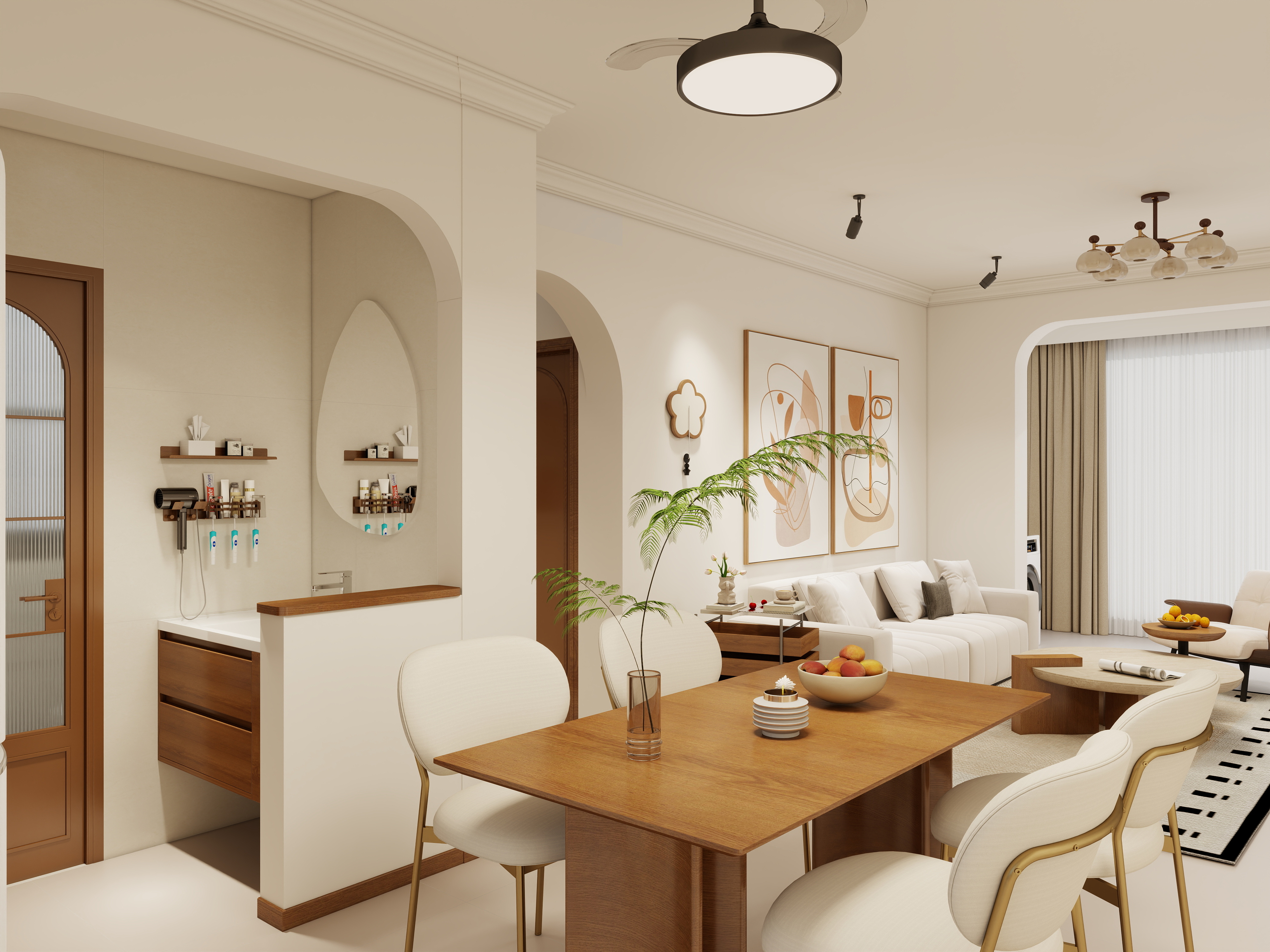 栖寐-【中古简韵】两室一厅88㎡-装修设计方案