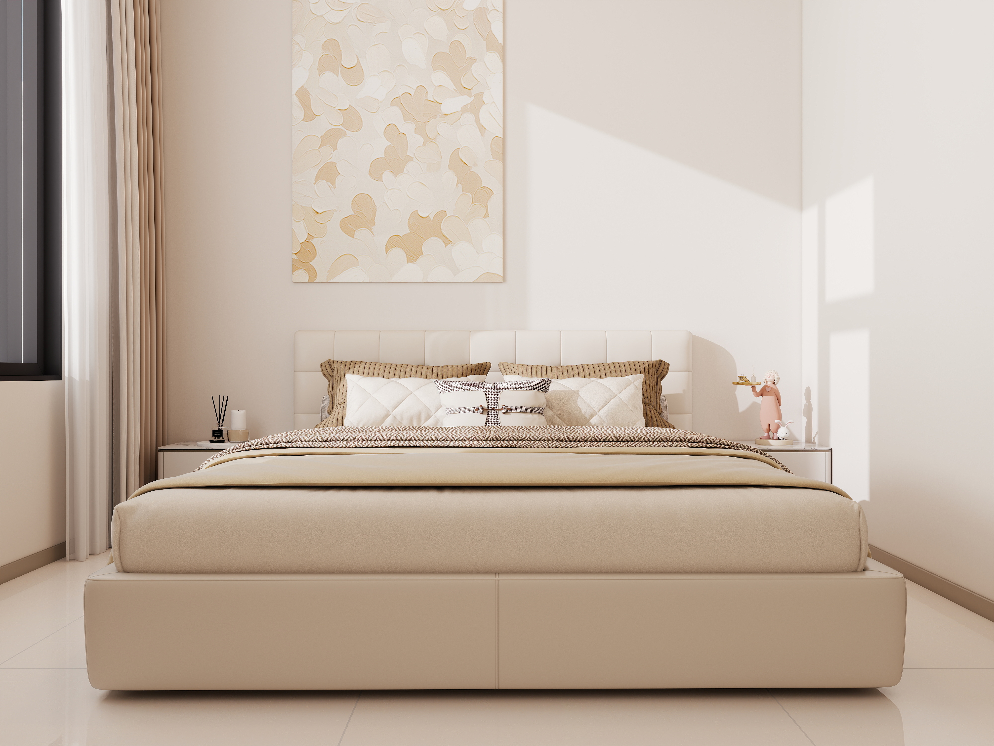 庄育霖-福兴苑100平奶油风3室装修效果图