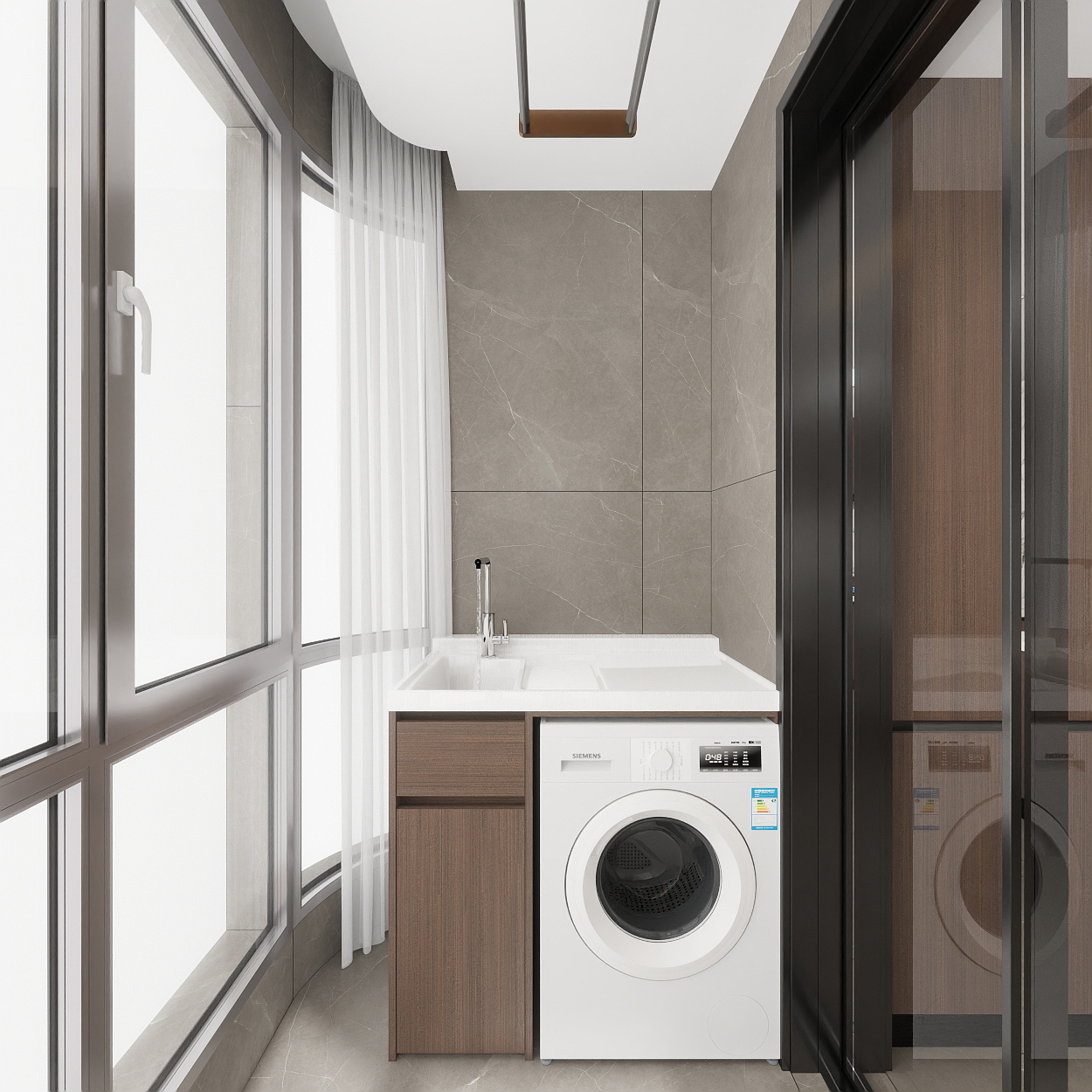 雷超-保利天珺143一层生活阳台装修效果图第5张