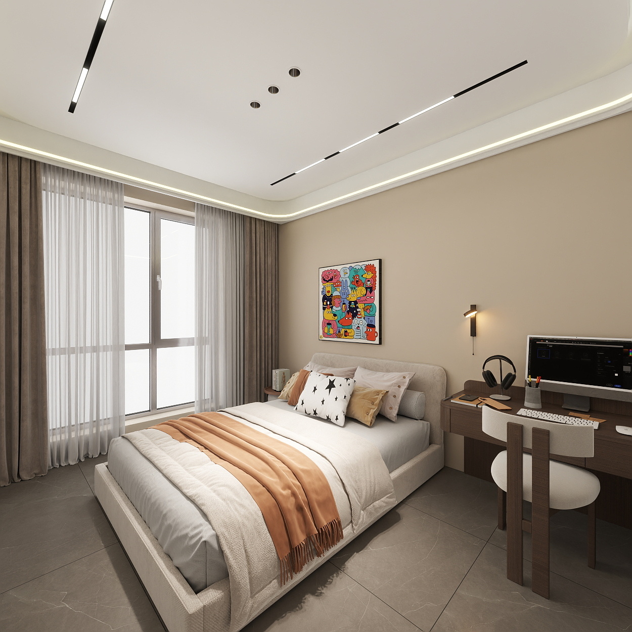 雷超-保利天珺143一层儿童房装修效果图第4张