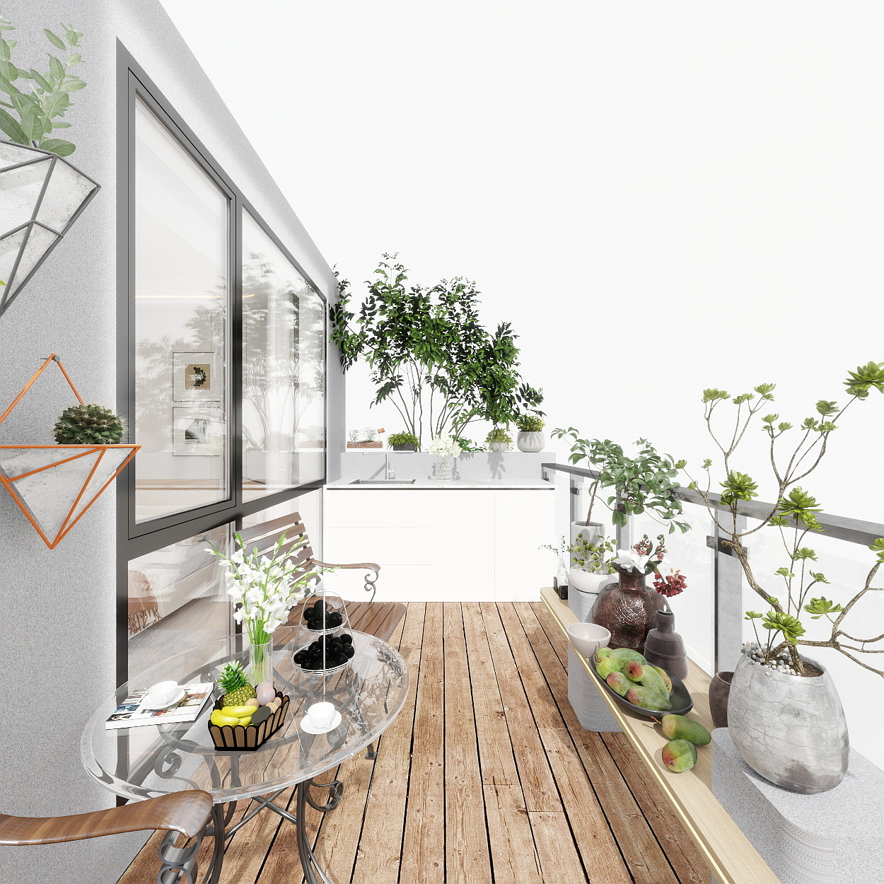 雷超-保利天珺143一层露台装修效果图第4张