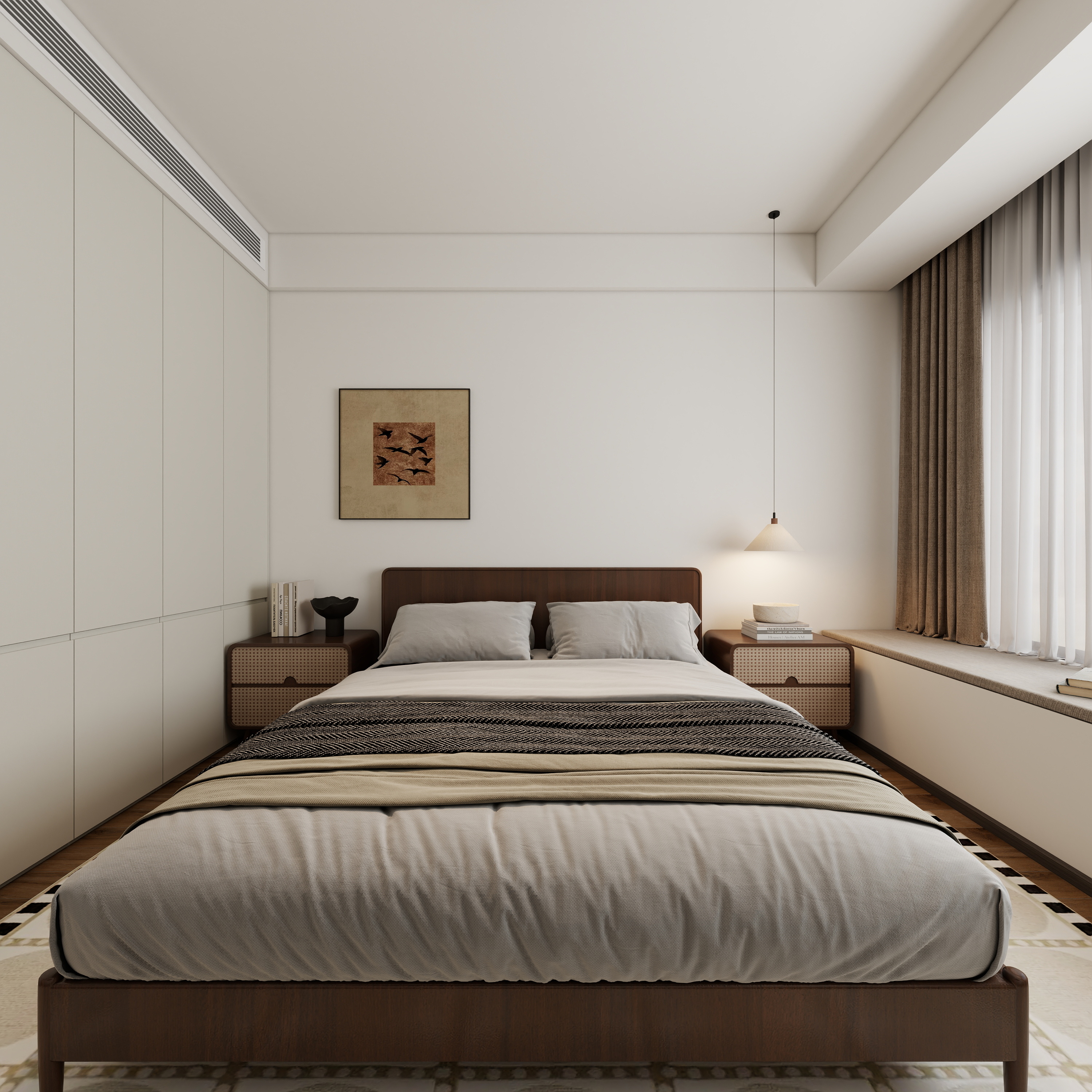 孙有权-『2025-11』127平丨现代简约精装房一层主卧装修效果图第3张