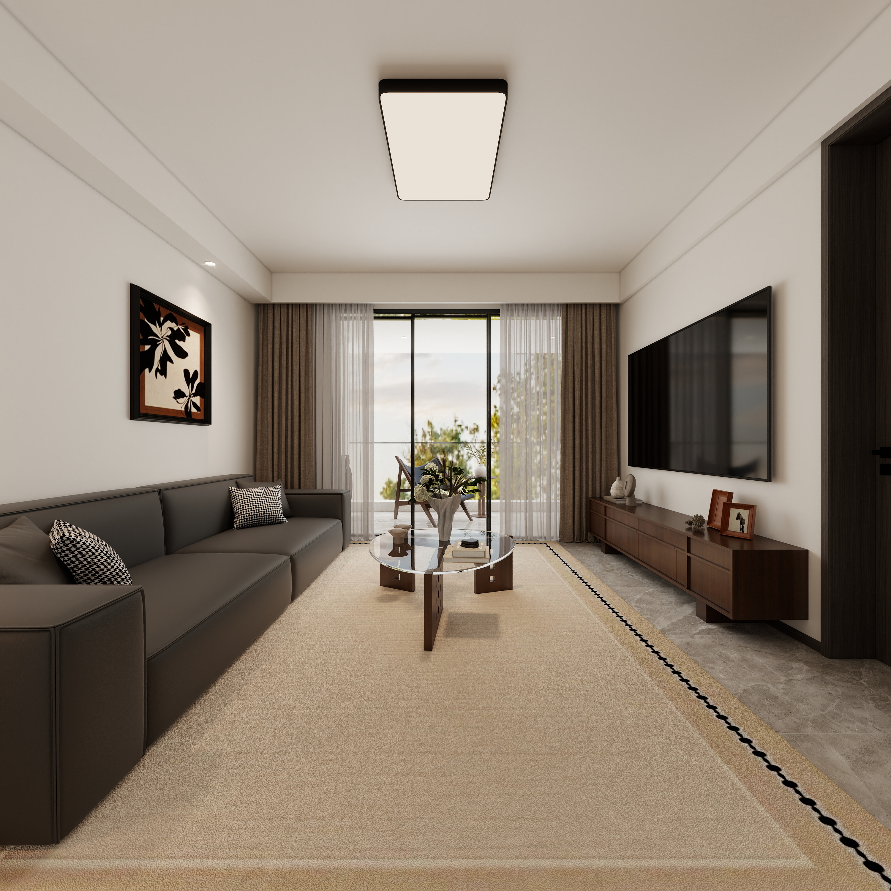 孙有权-『2025-11』127平丨现代简约精装房一层客餐厅装修效果图第4张