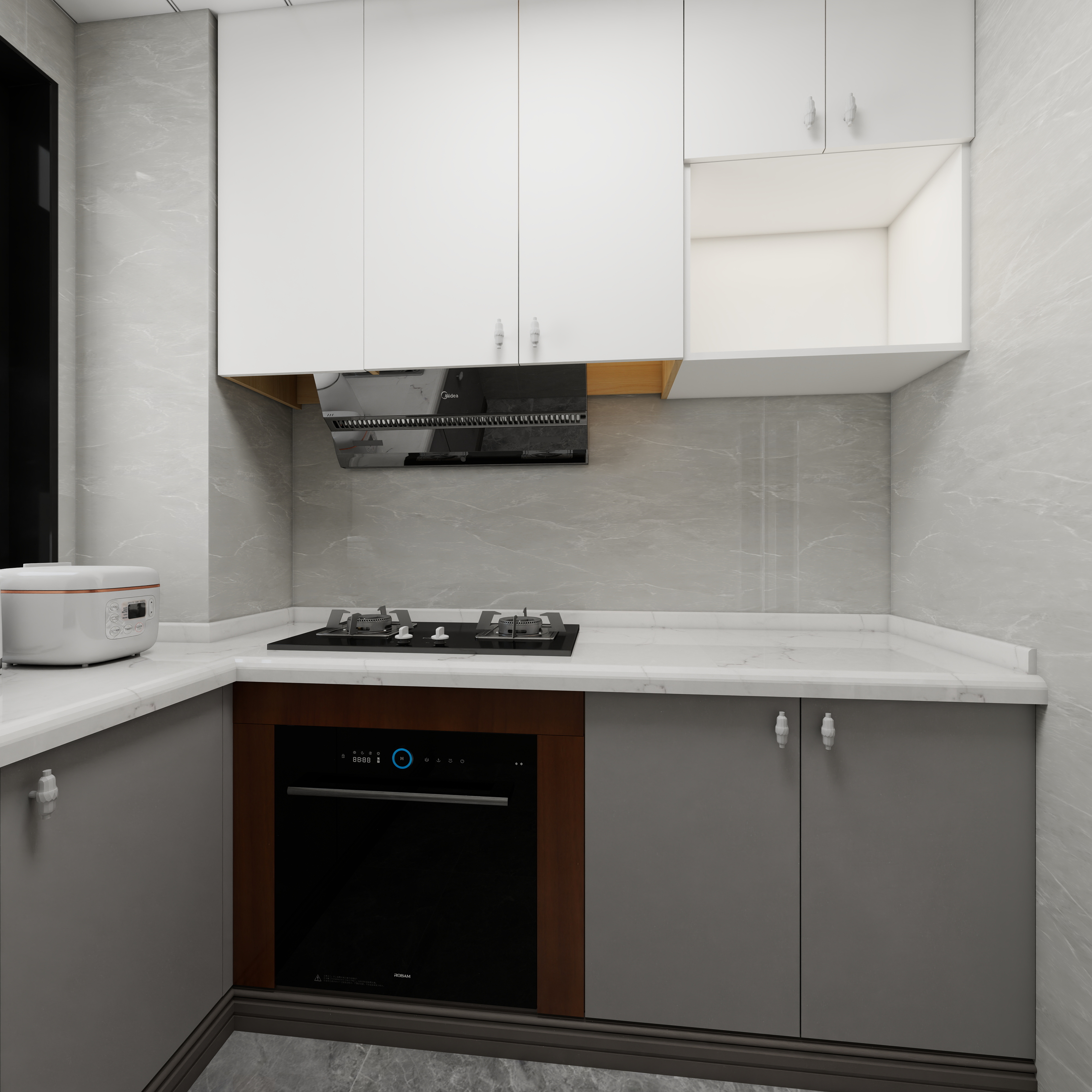 1372*OKbJ-广州华商职业学院 - 邵天杰一层厨房装修效果图第4张